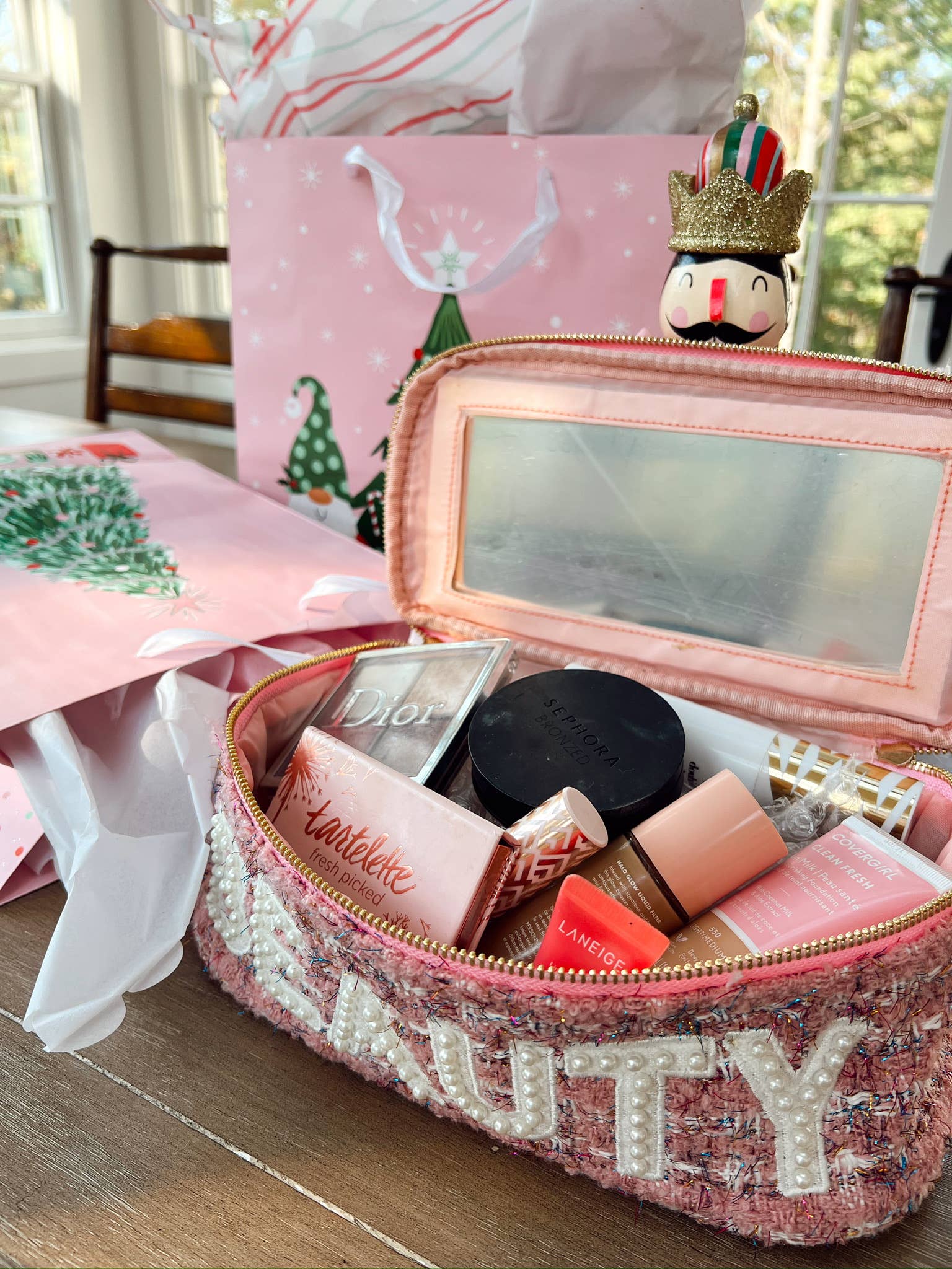 KK | Beauty - Pink Tweed Open Top