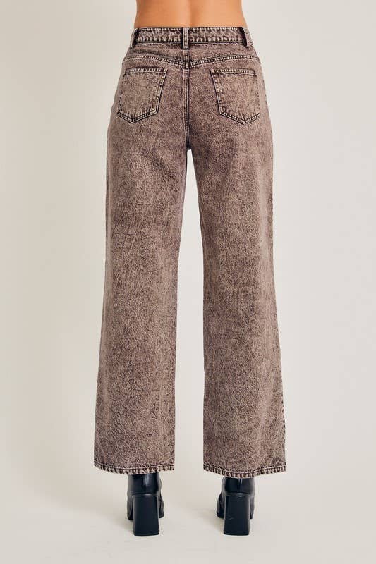 LL | High Waisted Wide Leg Denim Pants