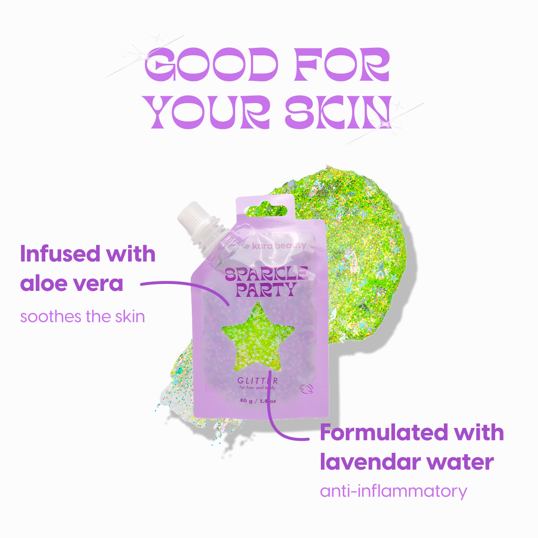 SPARKLE PARTY HAIR AND BODY GEL - SINGLE PACKS