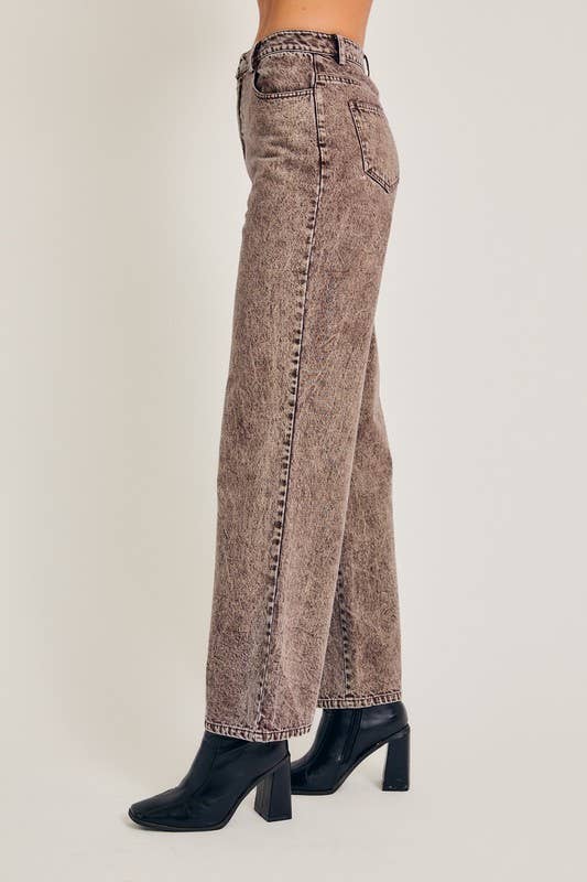 LL | High Waisted Wide Leg Denim Pants