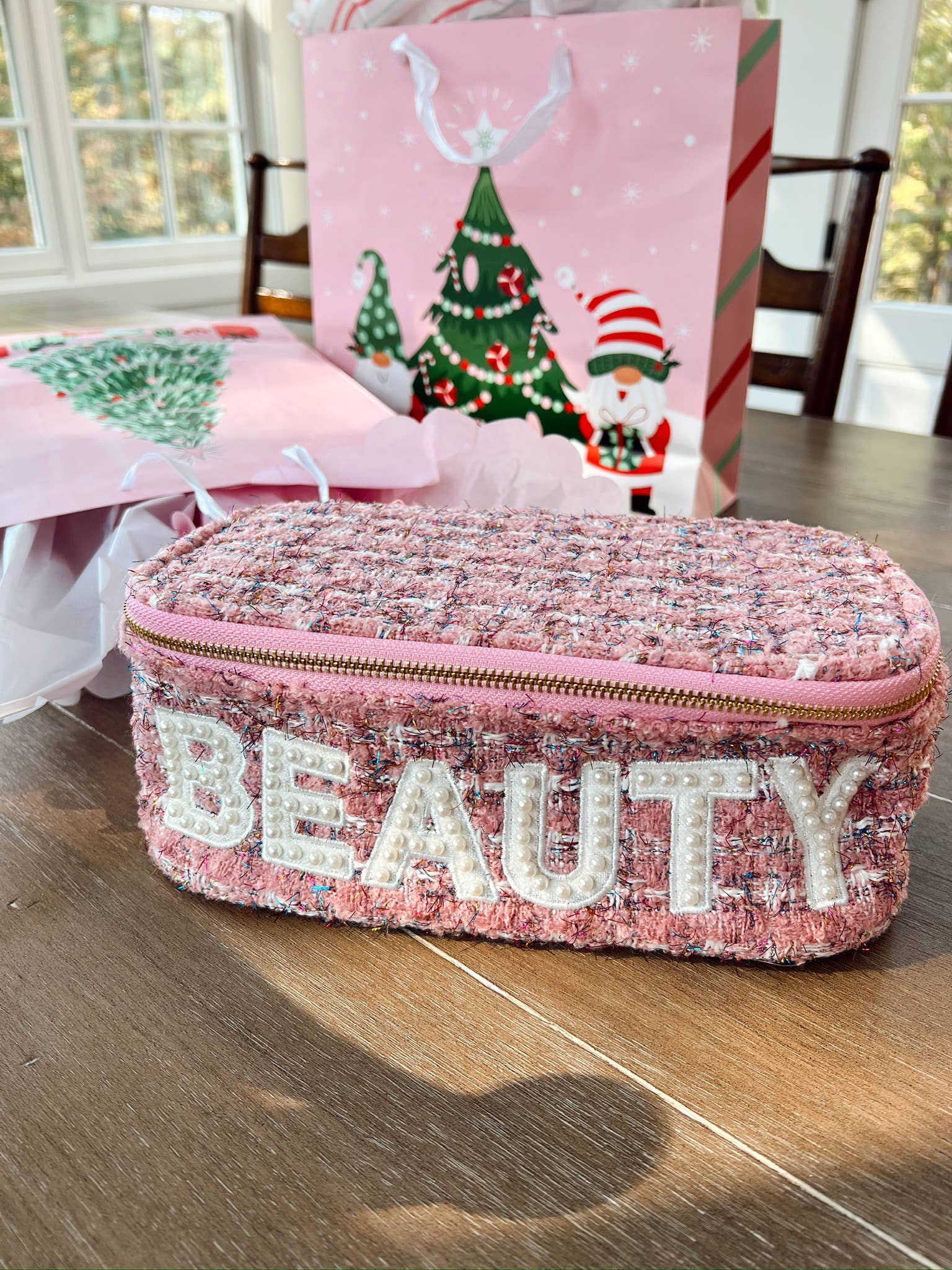 KK | Beauty - Pink Tweed Open Top