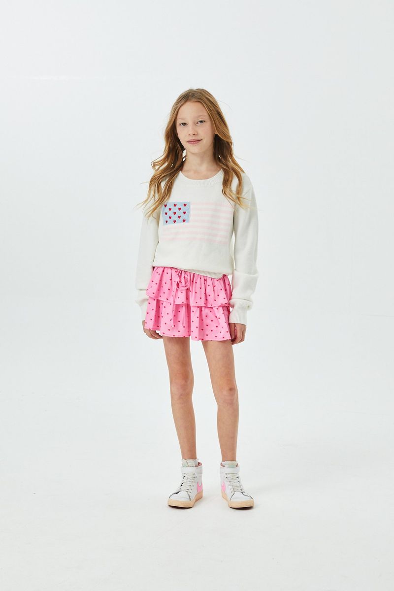TH | Tiegan White American Flag Sweater