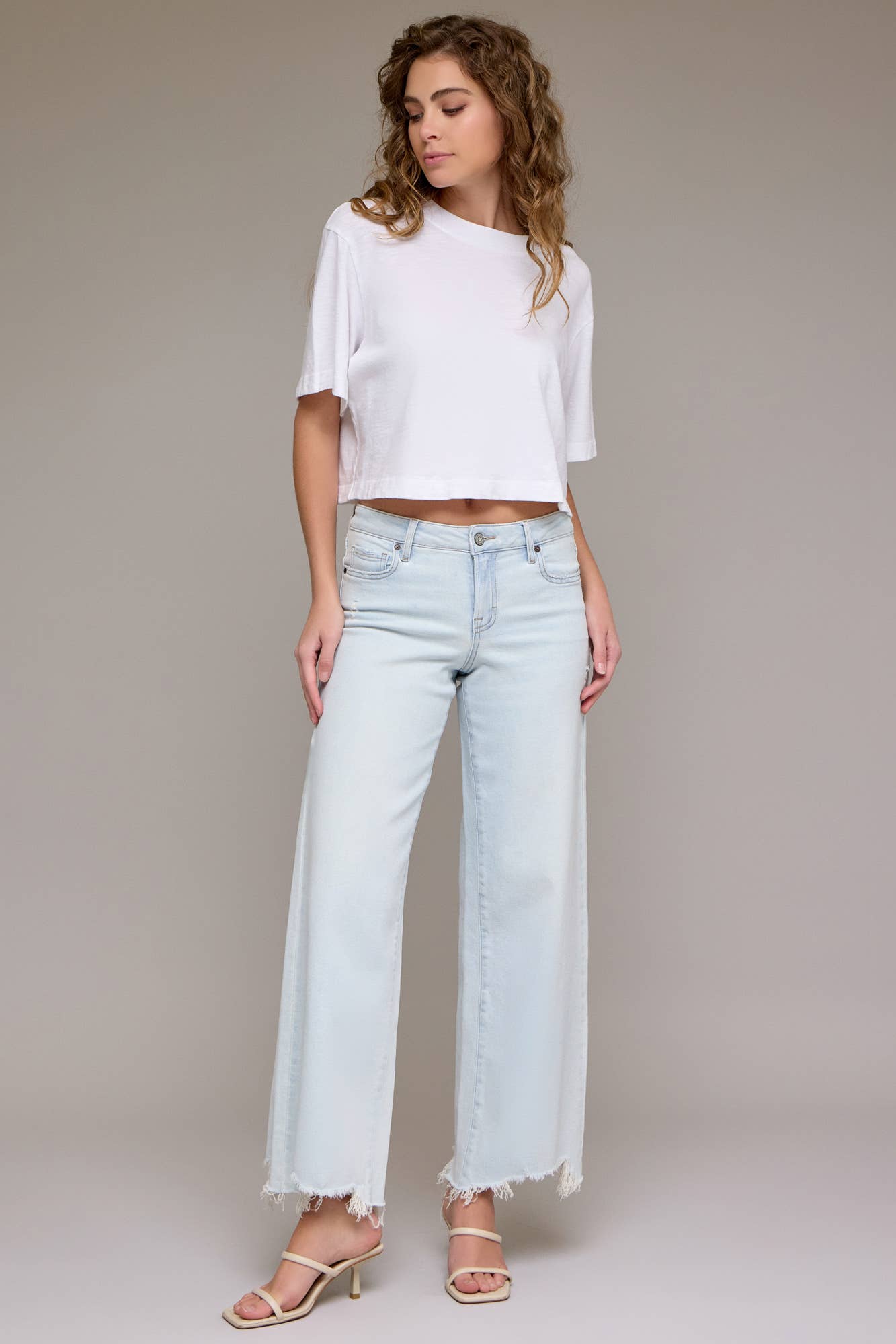 H | Super Light Inseam Mid rise Wide Leg