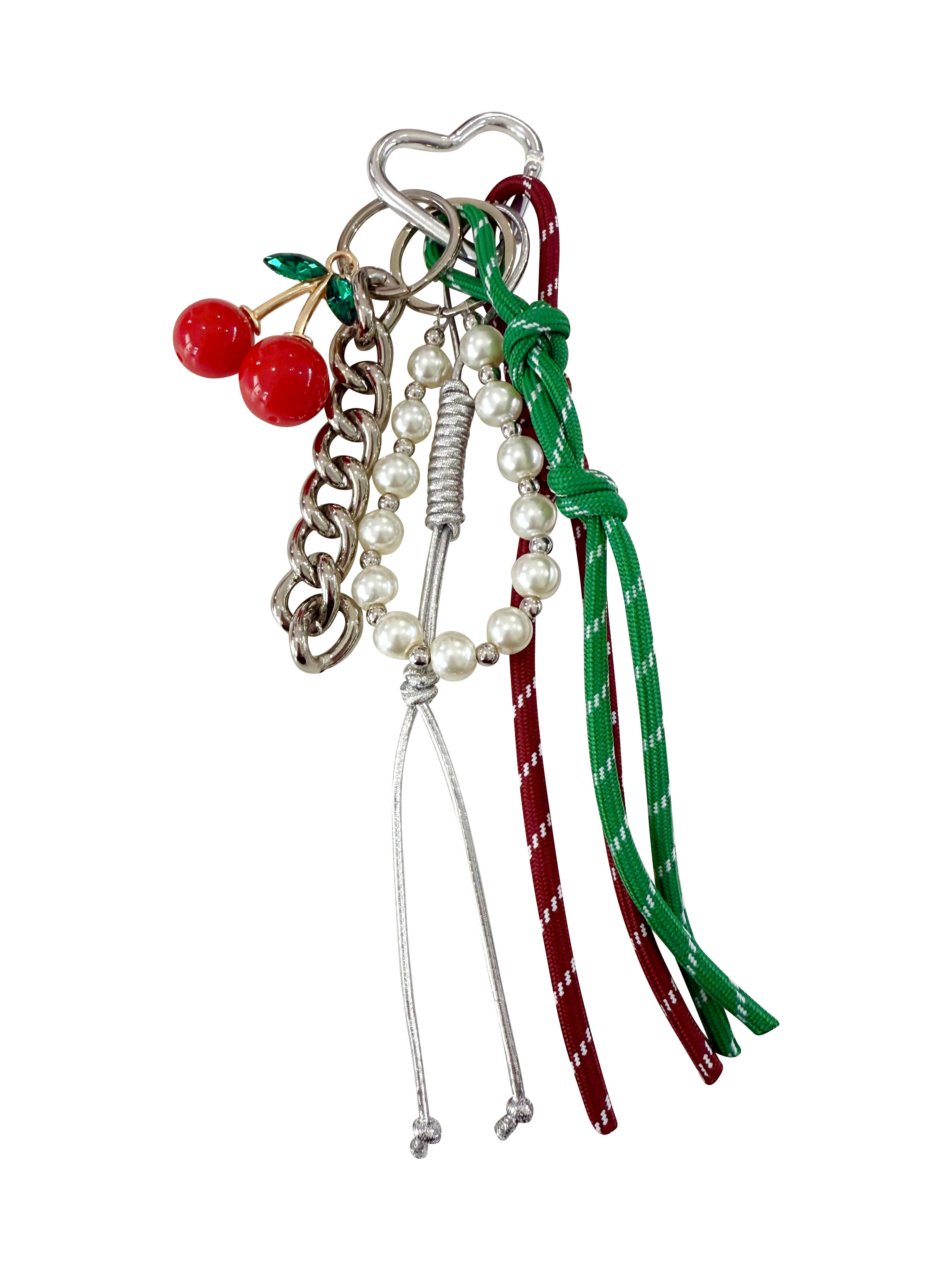 Gemelli | Becca Bag Charm - Black with Cherry Charm