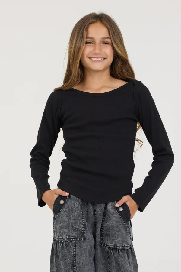 VH | Boatneck Ribbed Long Sleeve