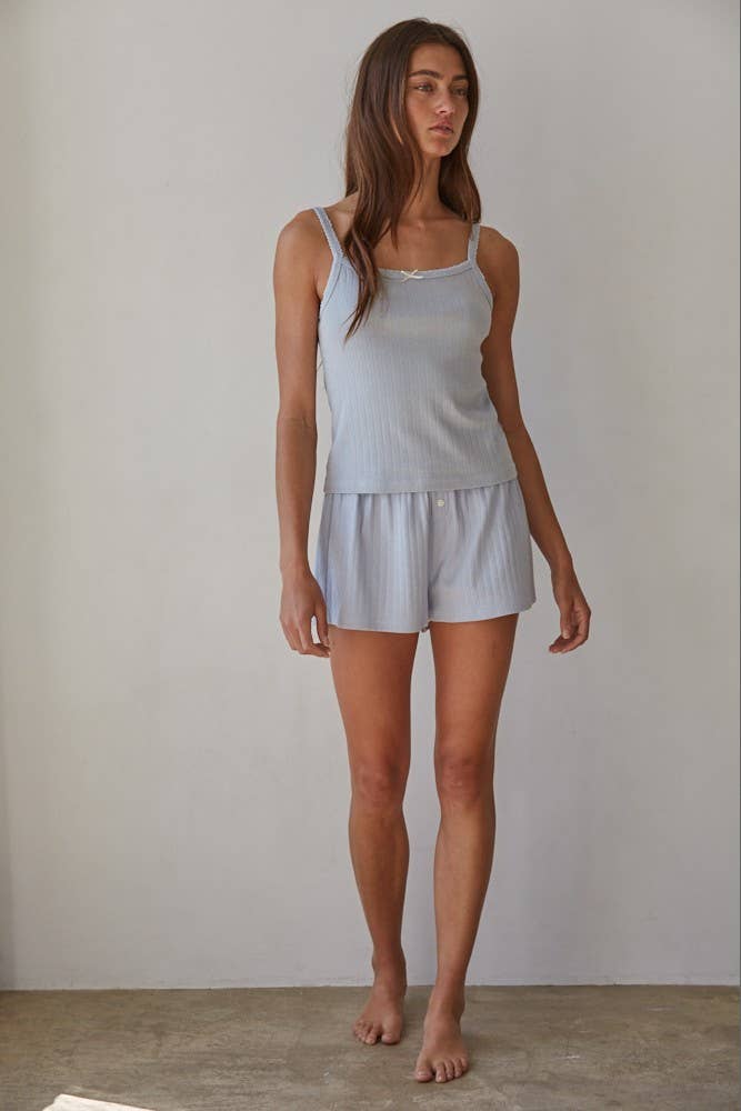 BT | TEEN | WOMEN | Knit  Pointelle Ribbed Cami