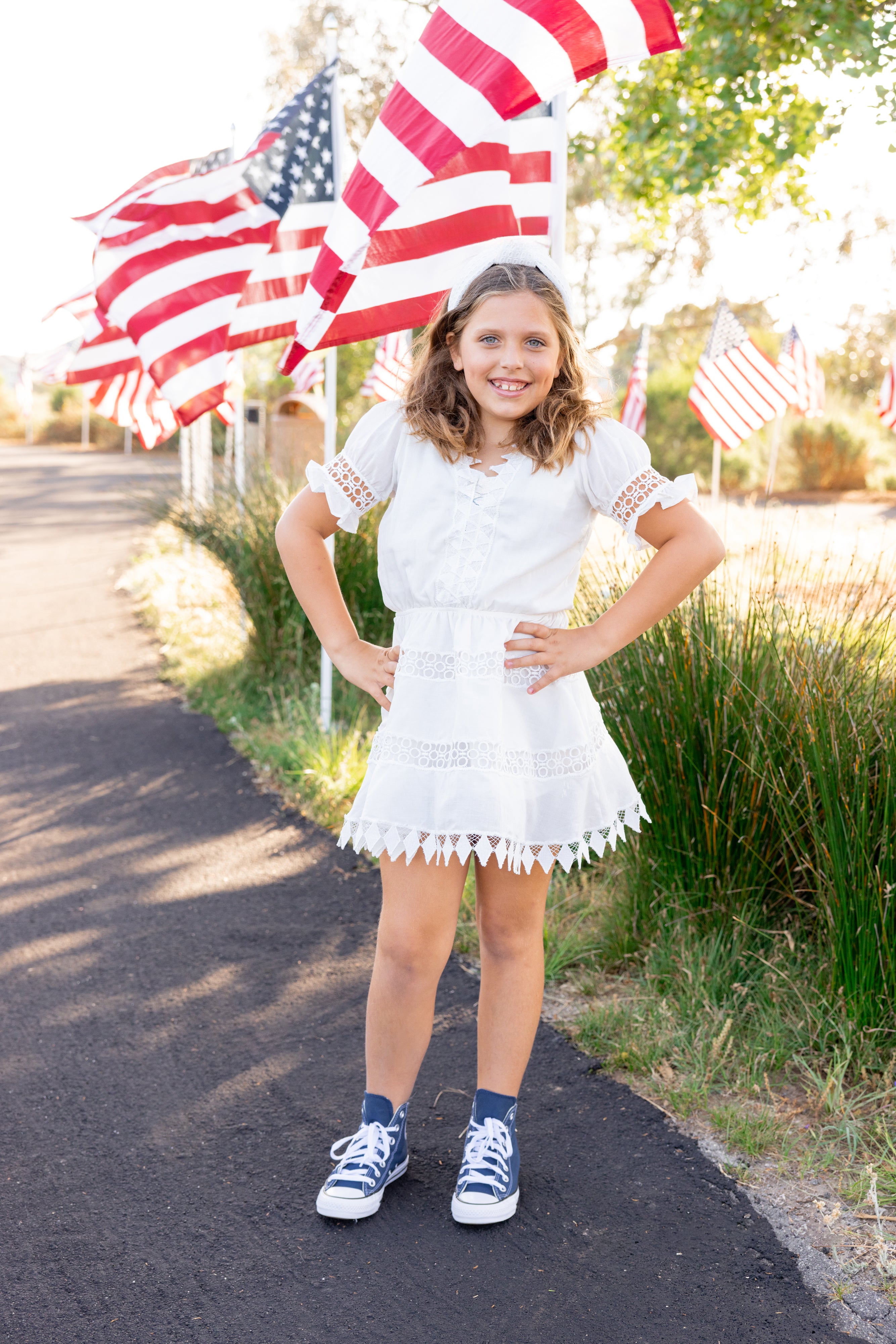 White summer dress for tweens and teens from leypop shoppe newport beach ca online boutique 