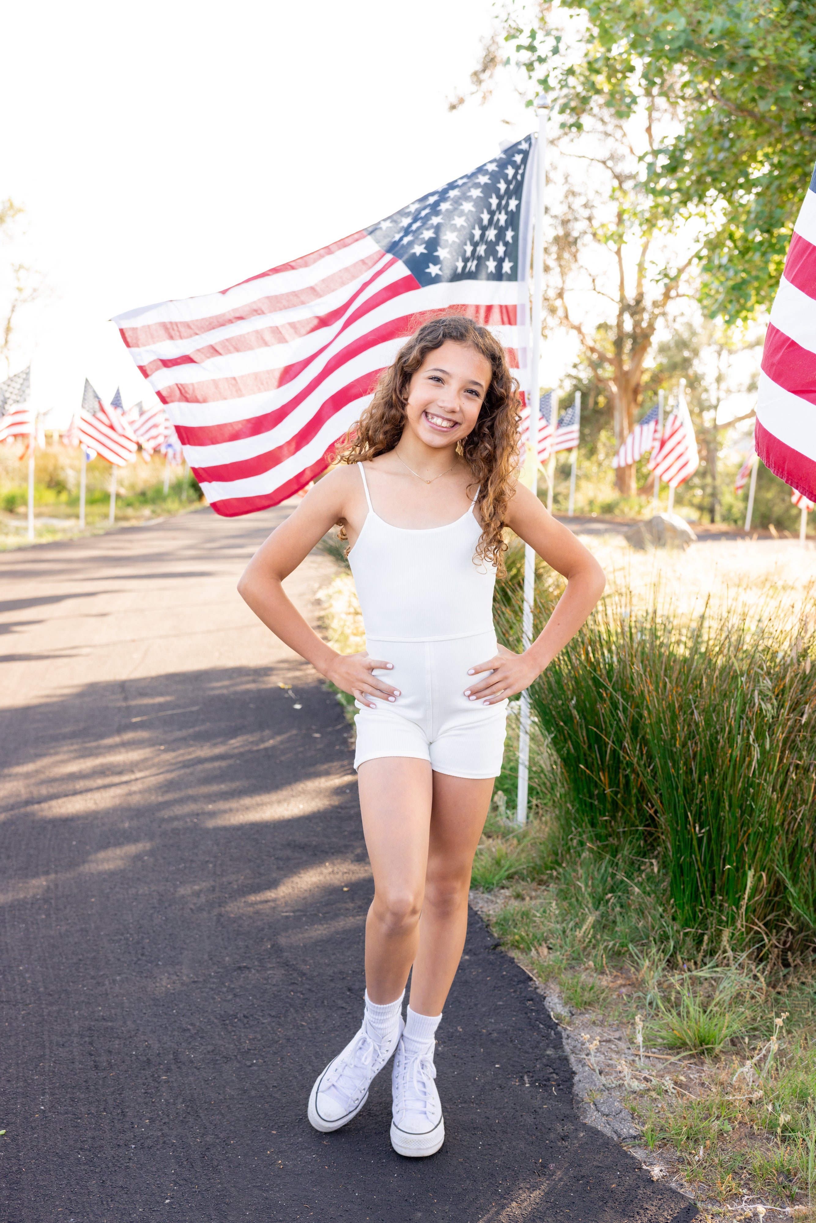 White active double lined romper for teens and tweens from leypop shoppe newport beach ca boutique for girls