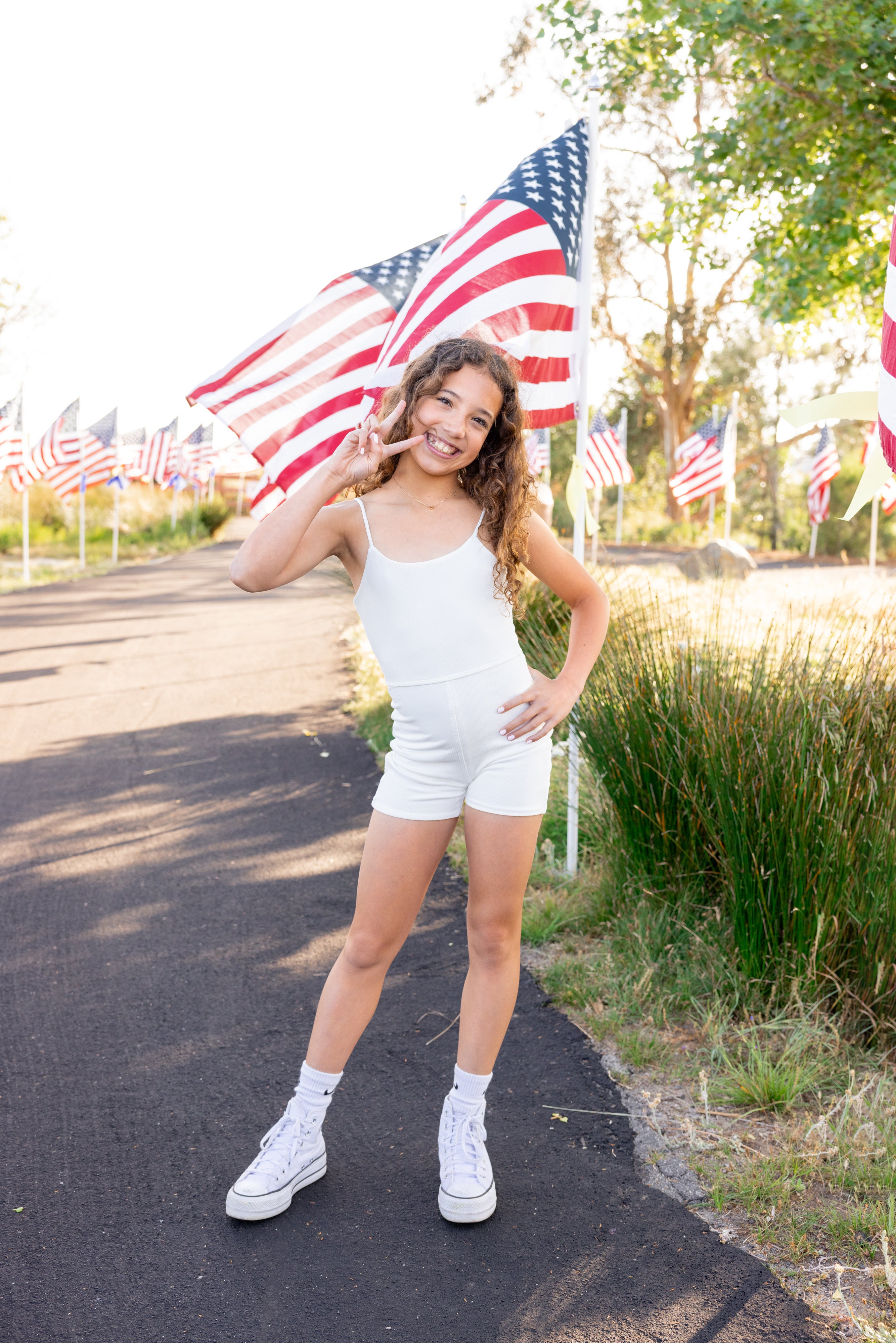 White active double lined romper for teens and tweens from leypop shoppe newport beach ca boutique for girls