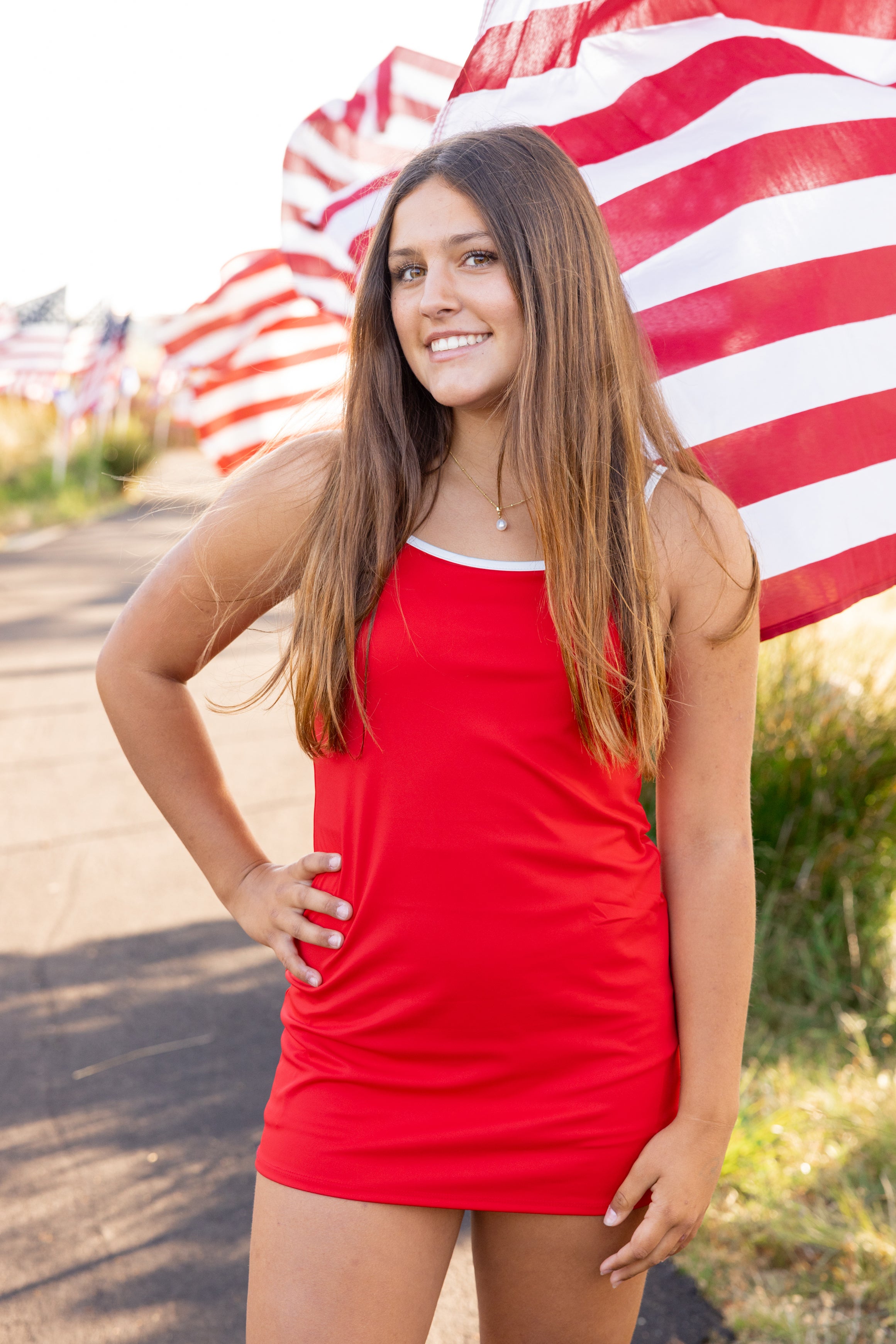 Romper Dress Active for Fourth of July from Leypop shoppe boutique for tweens and teens newport beach ca