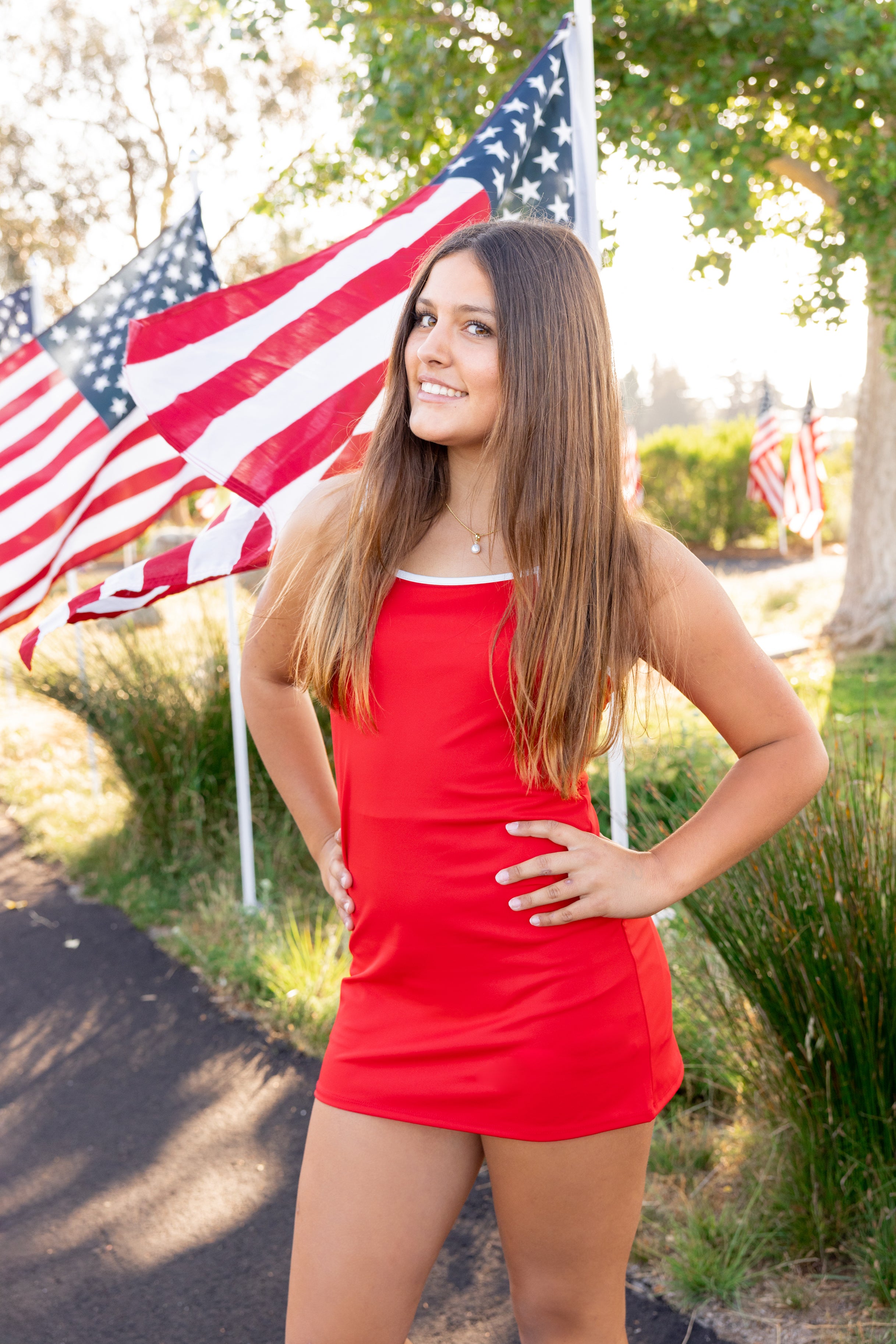 Romper Dress Active for Fourth of July from Leypop shoppe boutique for tweens and teens Newport beach ca