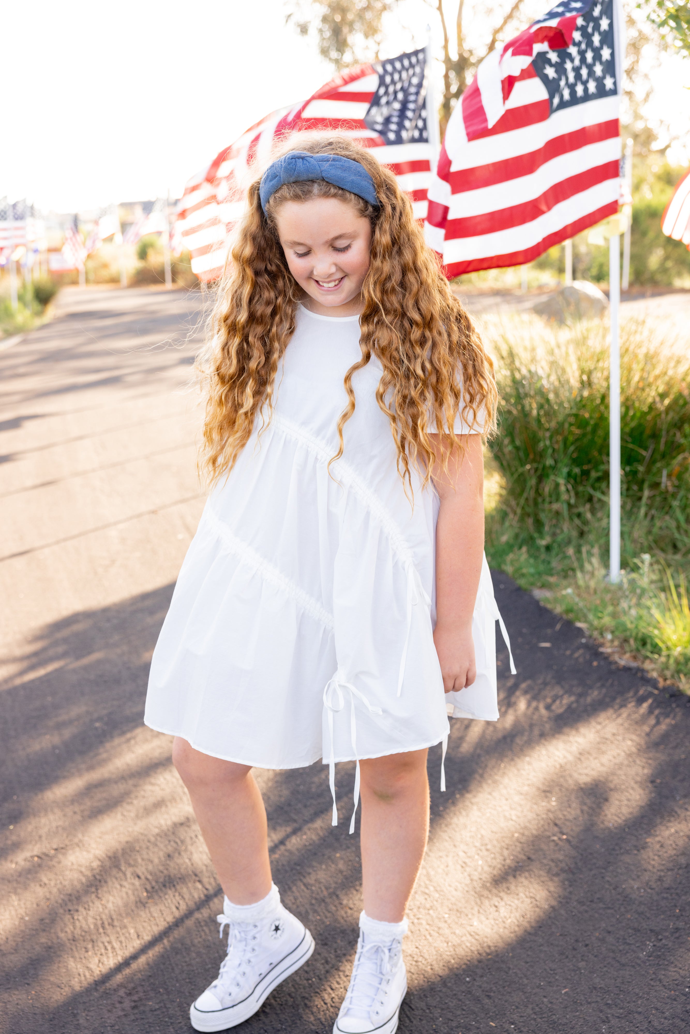 White flowy dress for summer from leypop shoppe newport beach ca online tween and teen boutique