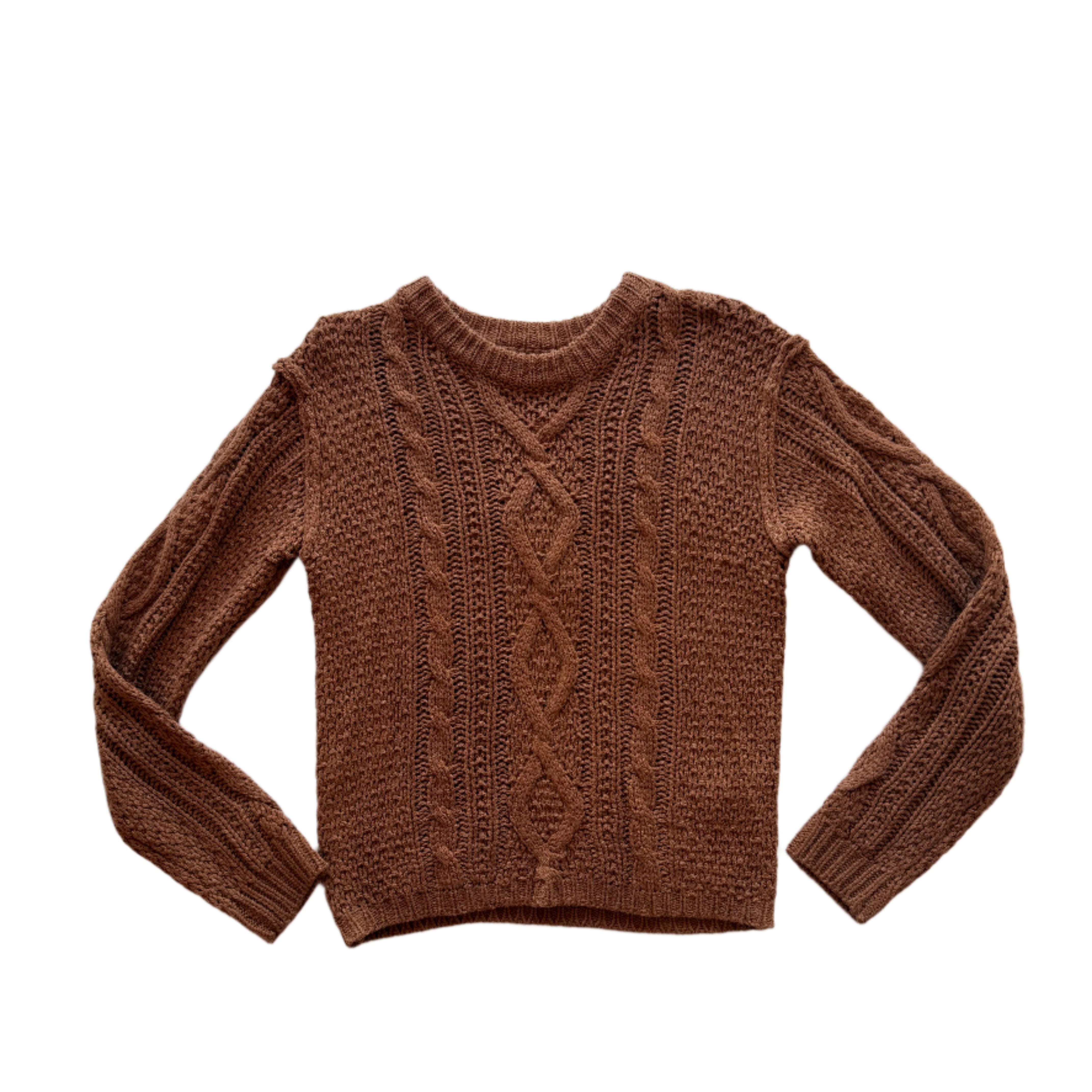 HB | Brown Cable Knit Sweater