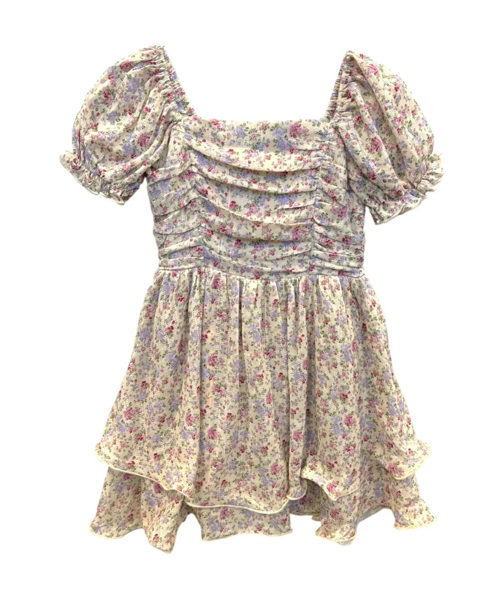 KJ | TWEEN | Francesca Short Sleeve Dress Mulberry Bouquet