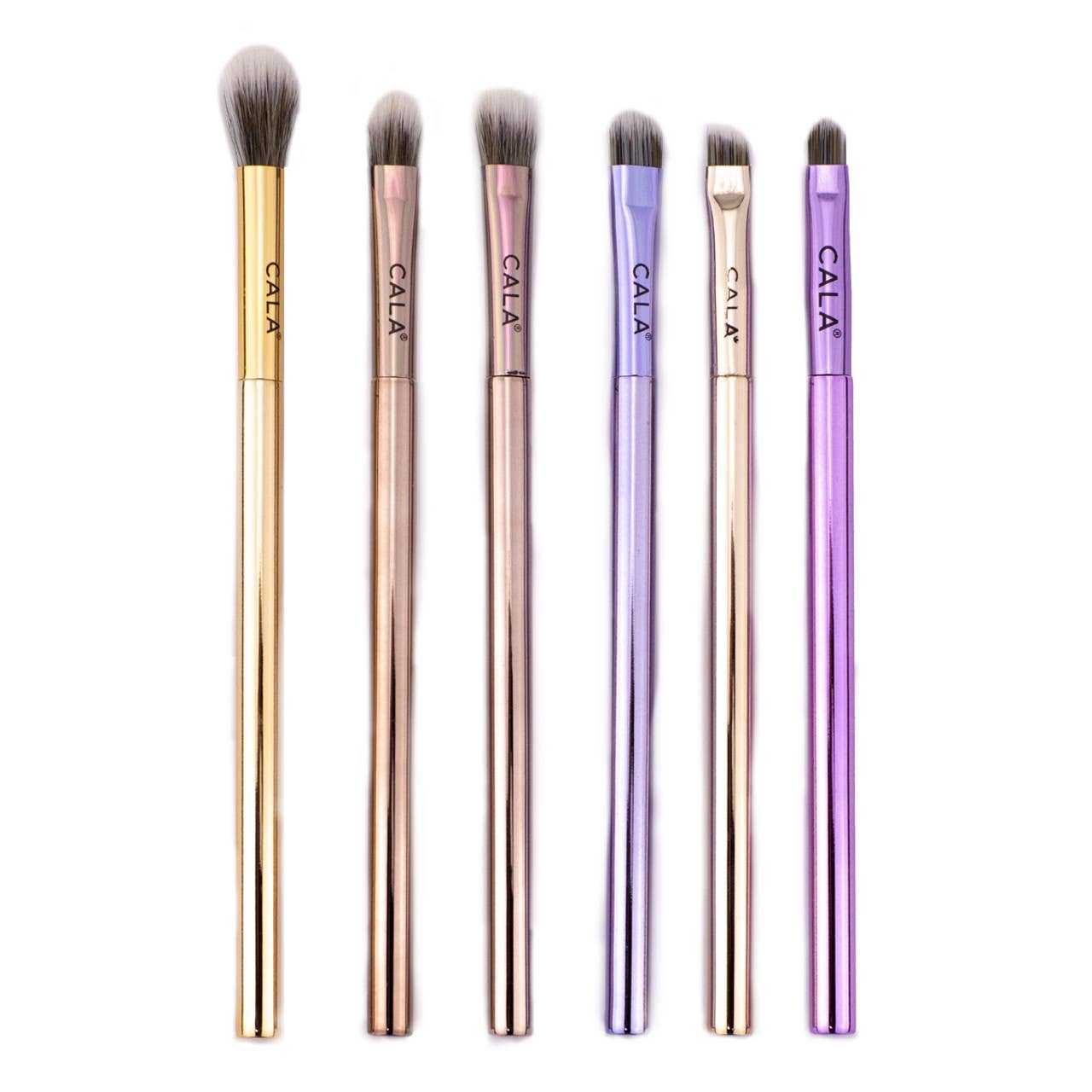 LP | CALA Lustrous Prism 6 Piece Makeup Brush Set with Pouch