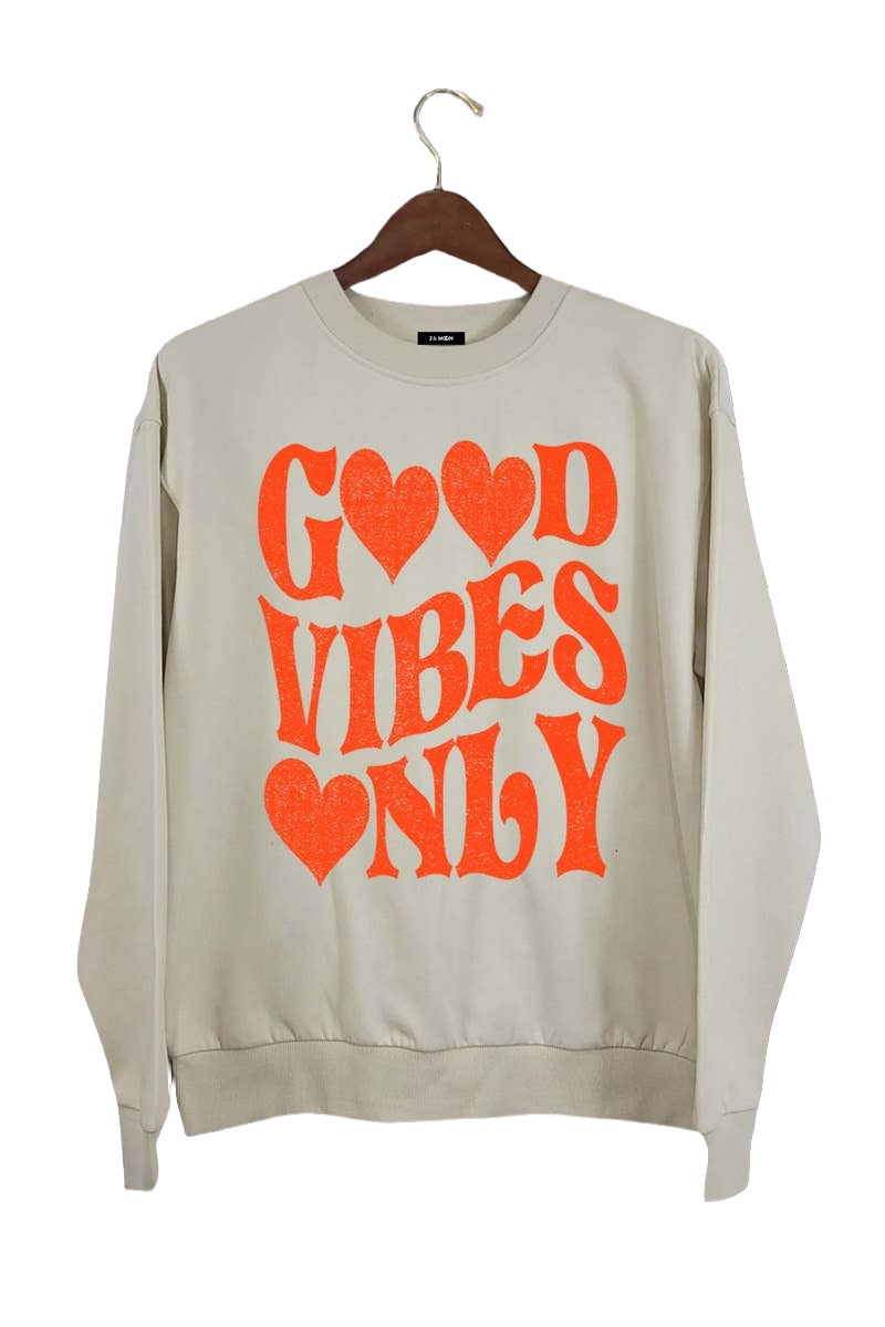 2M | Good Vibe Graphic Sweatshirts.