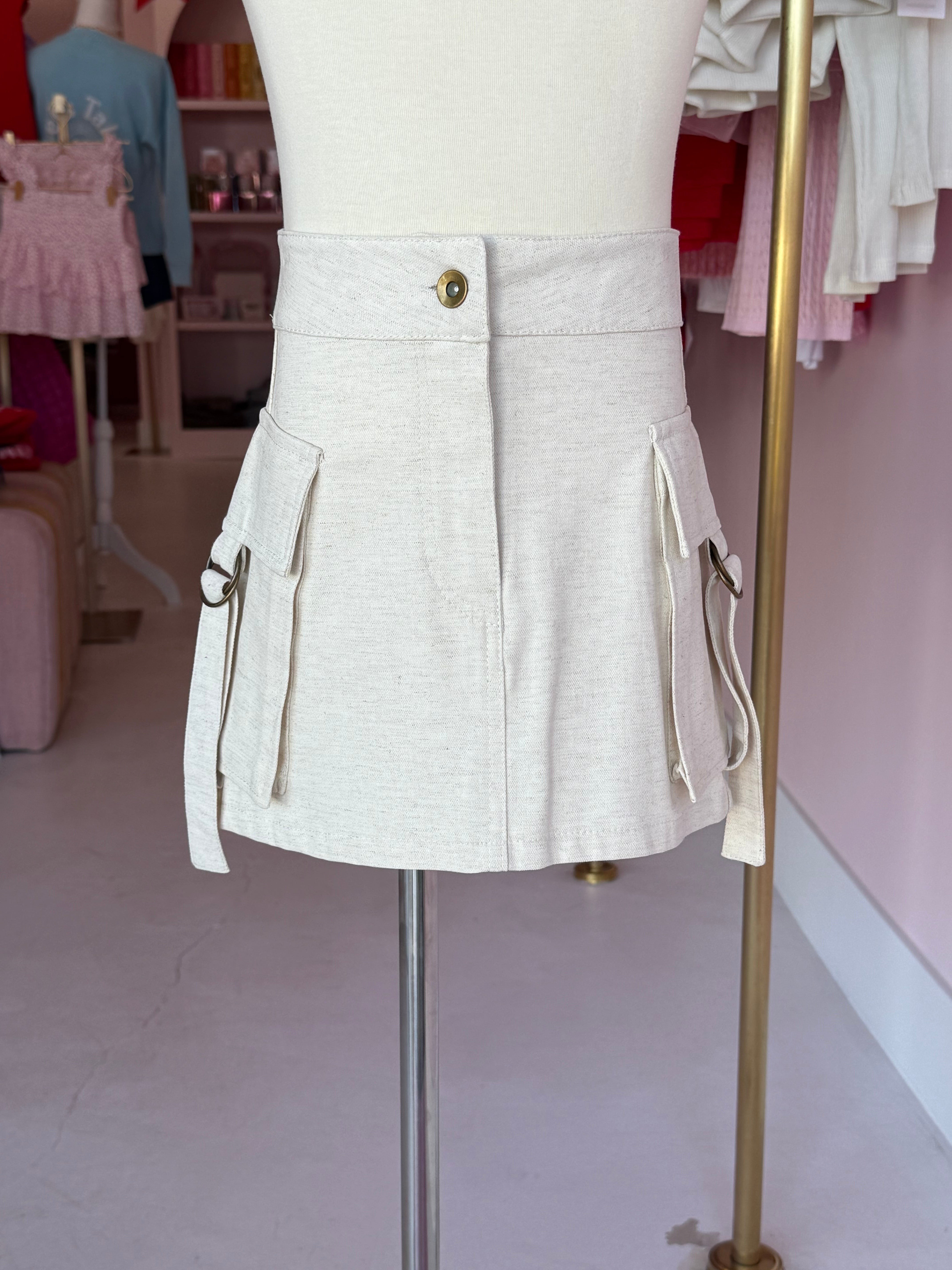 IS | Military Beige Skirt