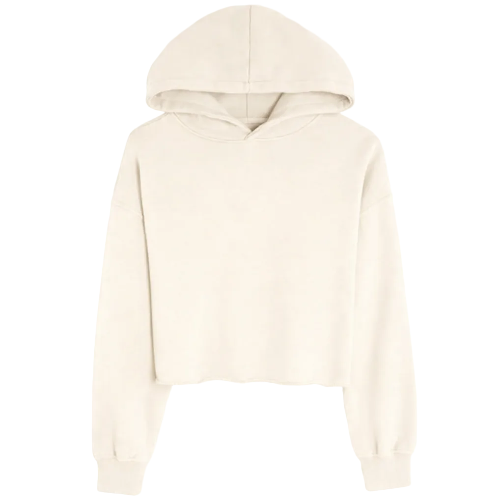 KJ | TWEEN | Cody Crop Hoodie Ecru