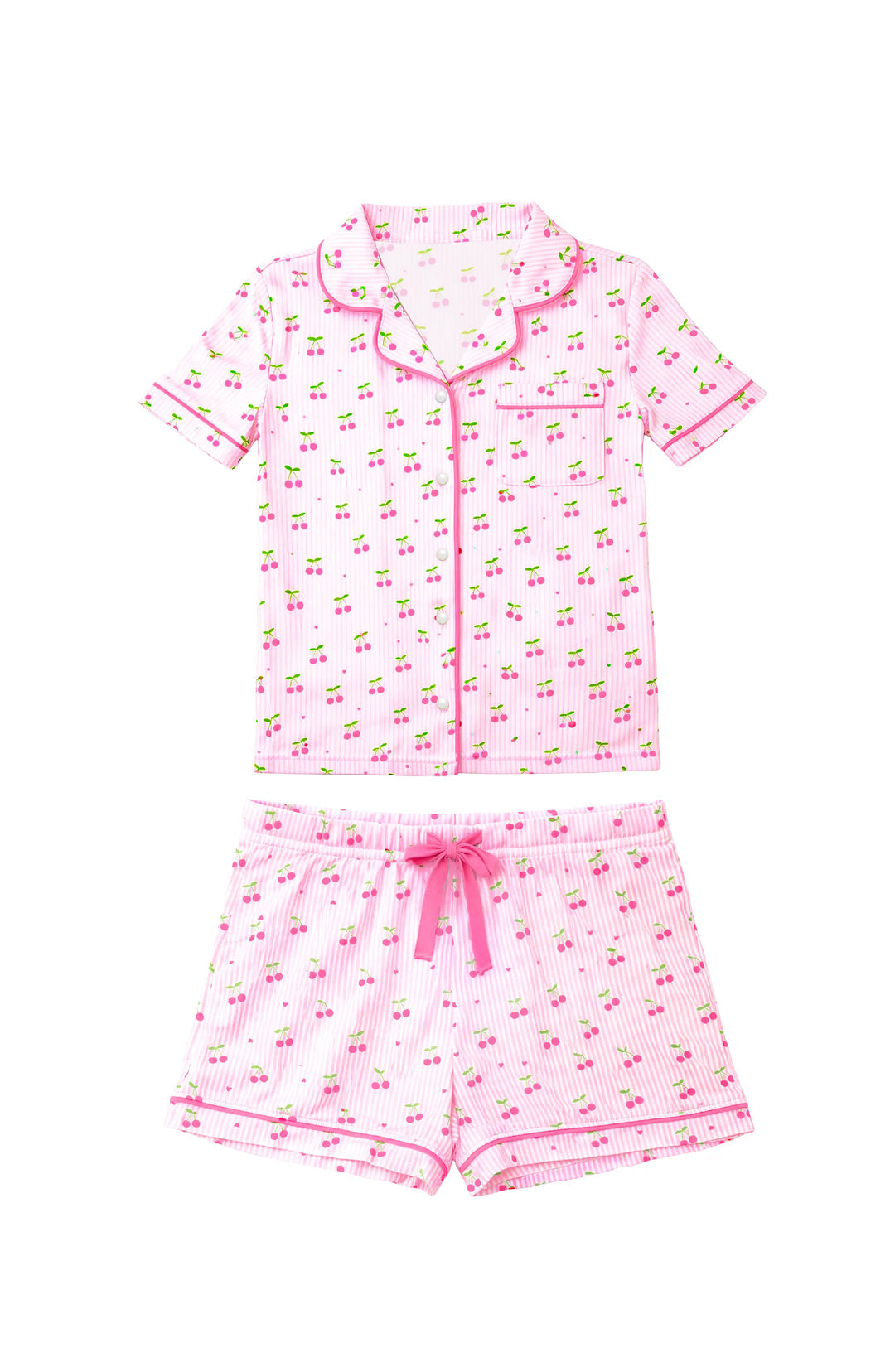 PG | Cherry Stripes Jersey Short Sleeve PJ Set