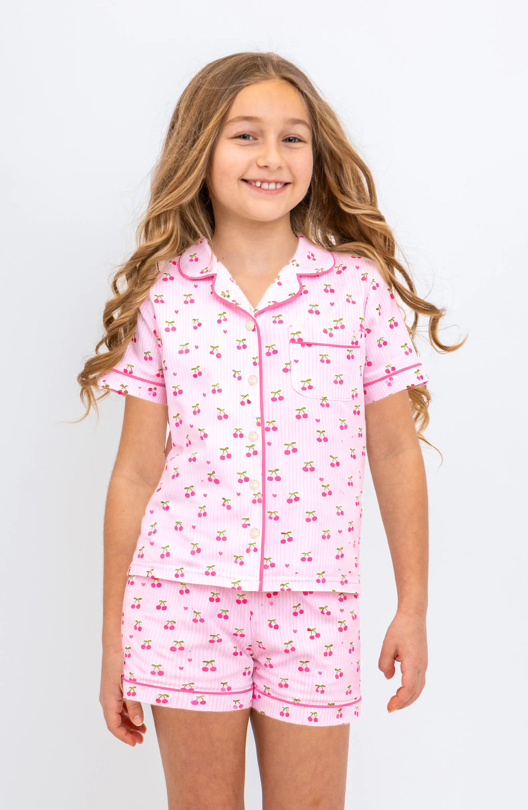 PG | Cherry Stripes Jersey Short Sleeve PJ Set