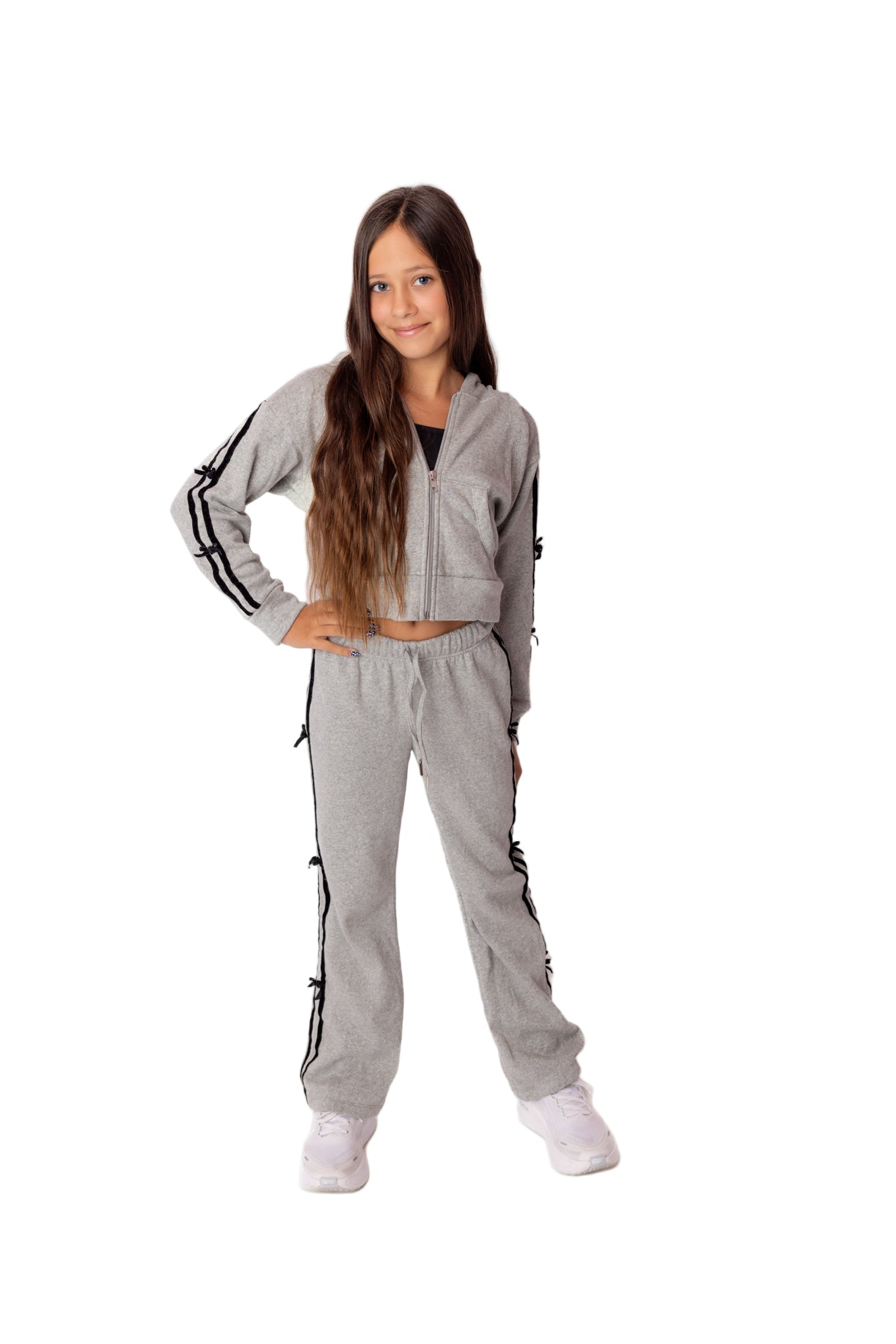 FBZ | Misty Grey with Black Bows Sweatpant