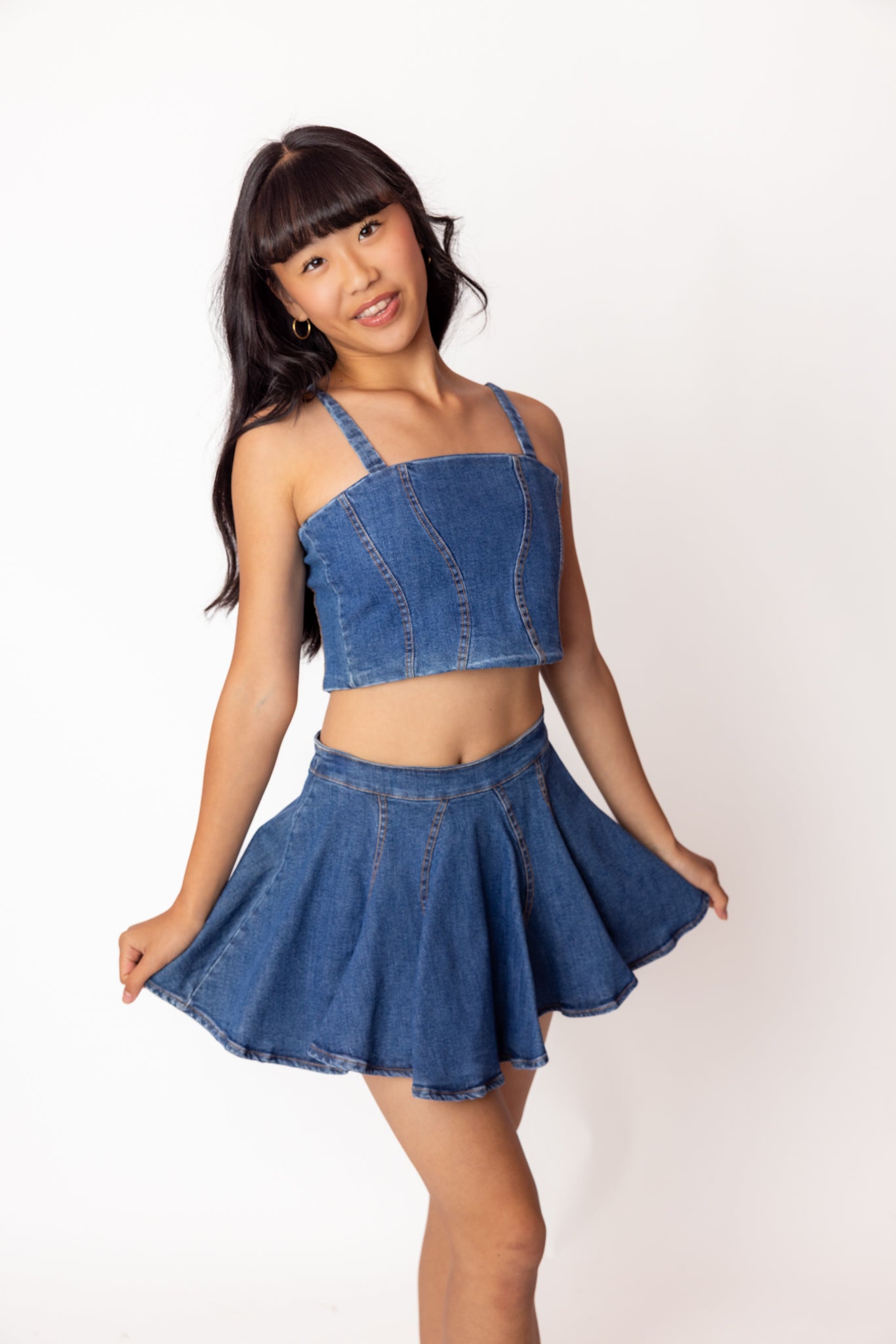 IS | Stitched Denim Top