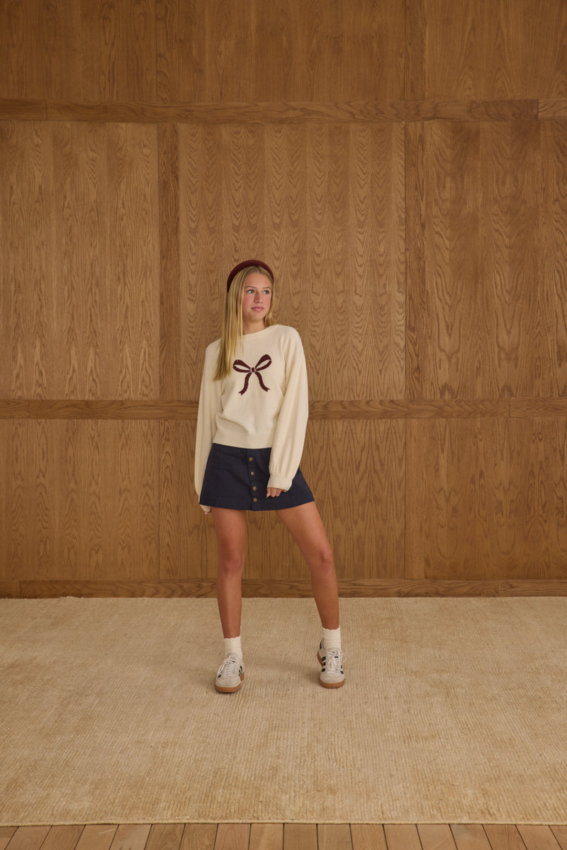 Rylee + Cru Teen Drop 1 Fall Newport Beach Leypop Bow Sweater