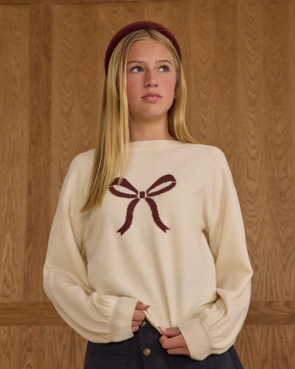 Rylee + Cru Teen Drop 1 Fall Newport Beach Leypop Bow Sweater
