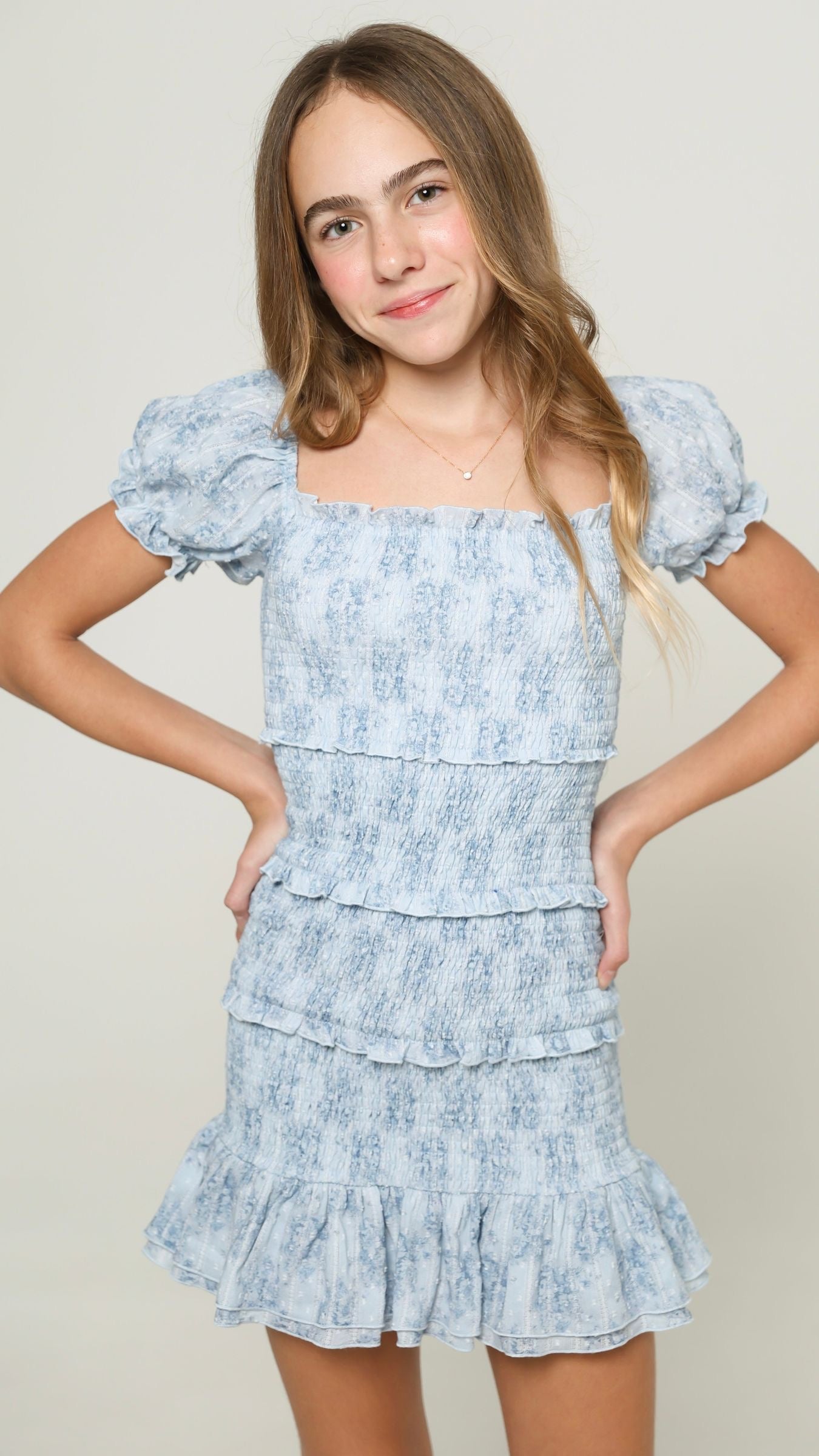 SL | Milou Dress Blue Mini Roses