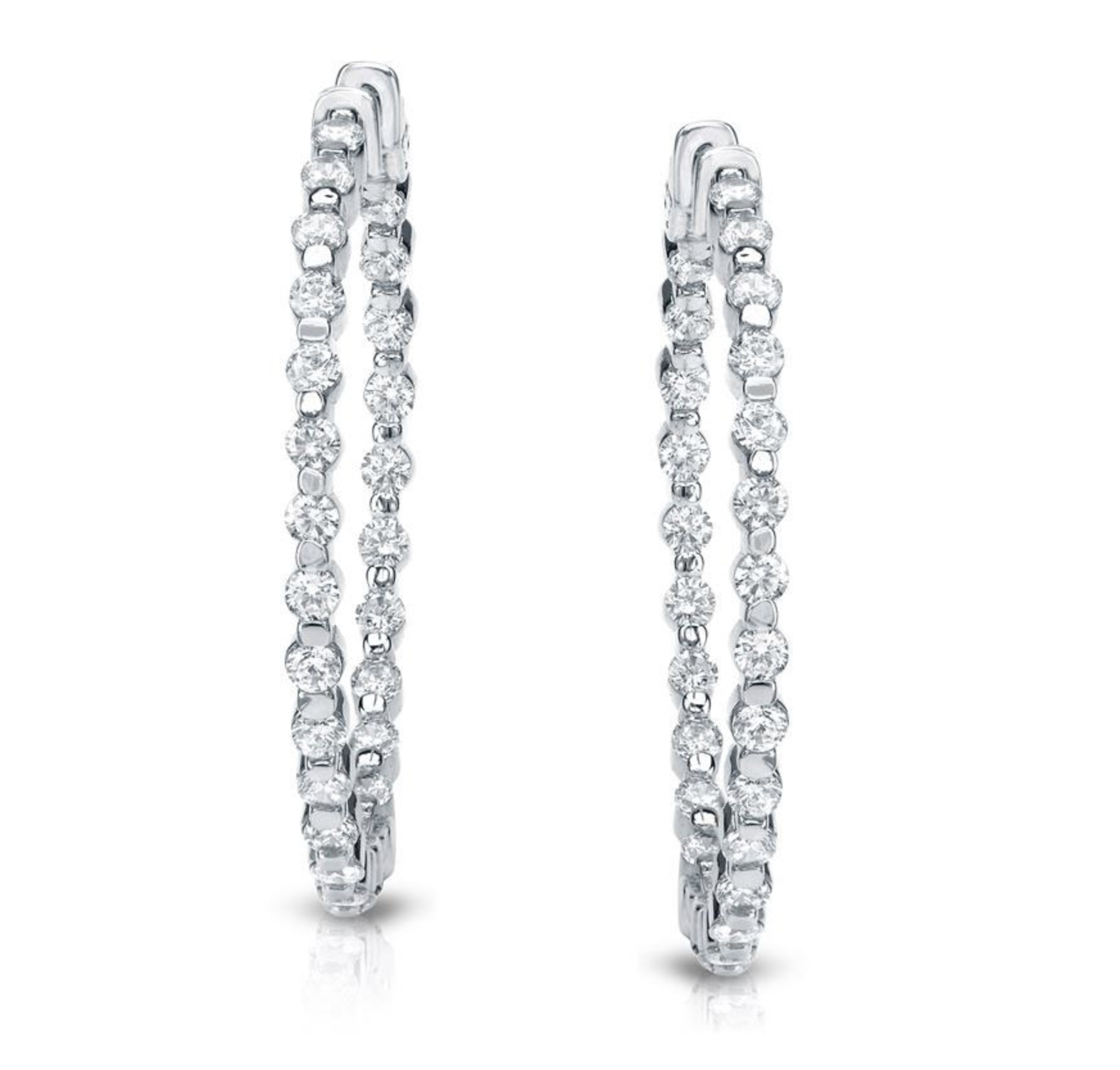 Natural Diamond lightweight hoops from leypop shoppe newport beach mama bijoux