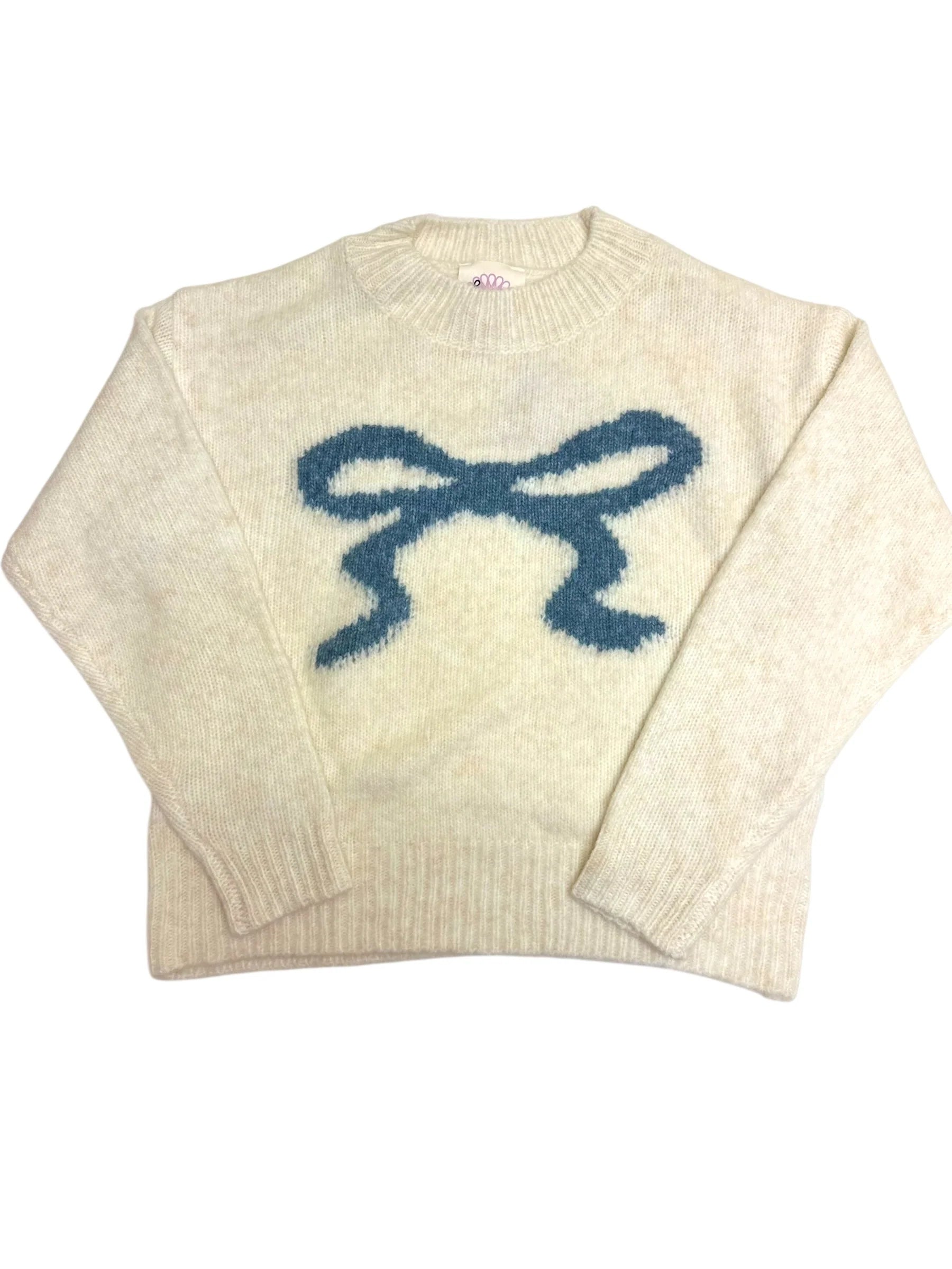 LD | Blue Bow Knit Sweater