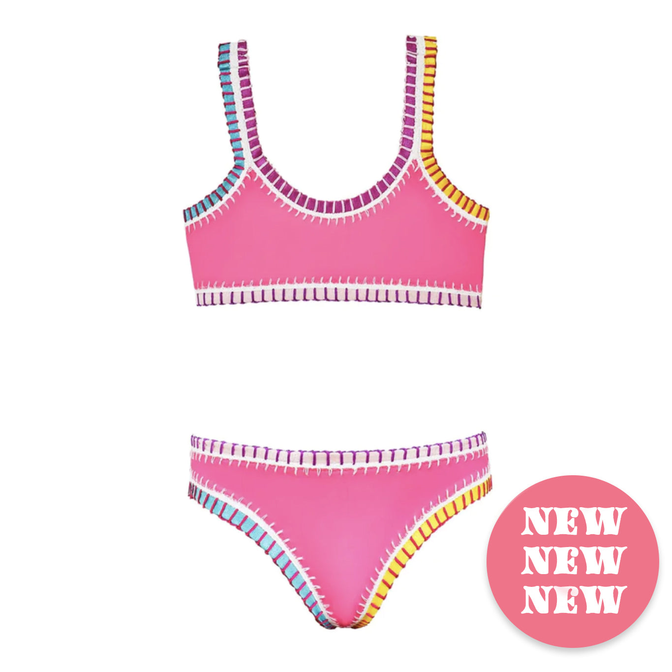 PQ | Sporty Rainbow Embroidered Bikini