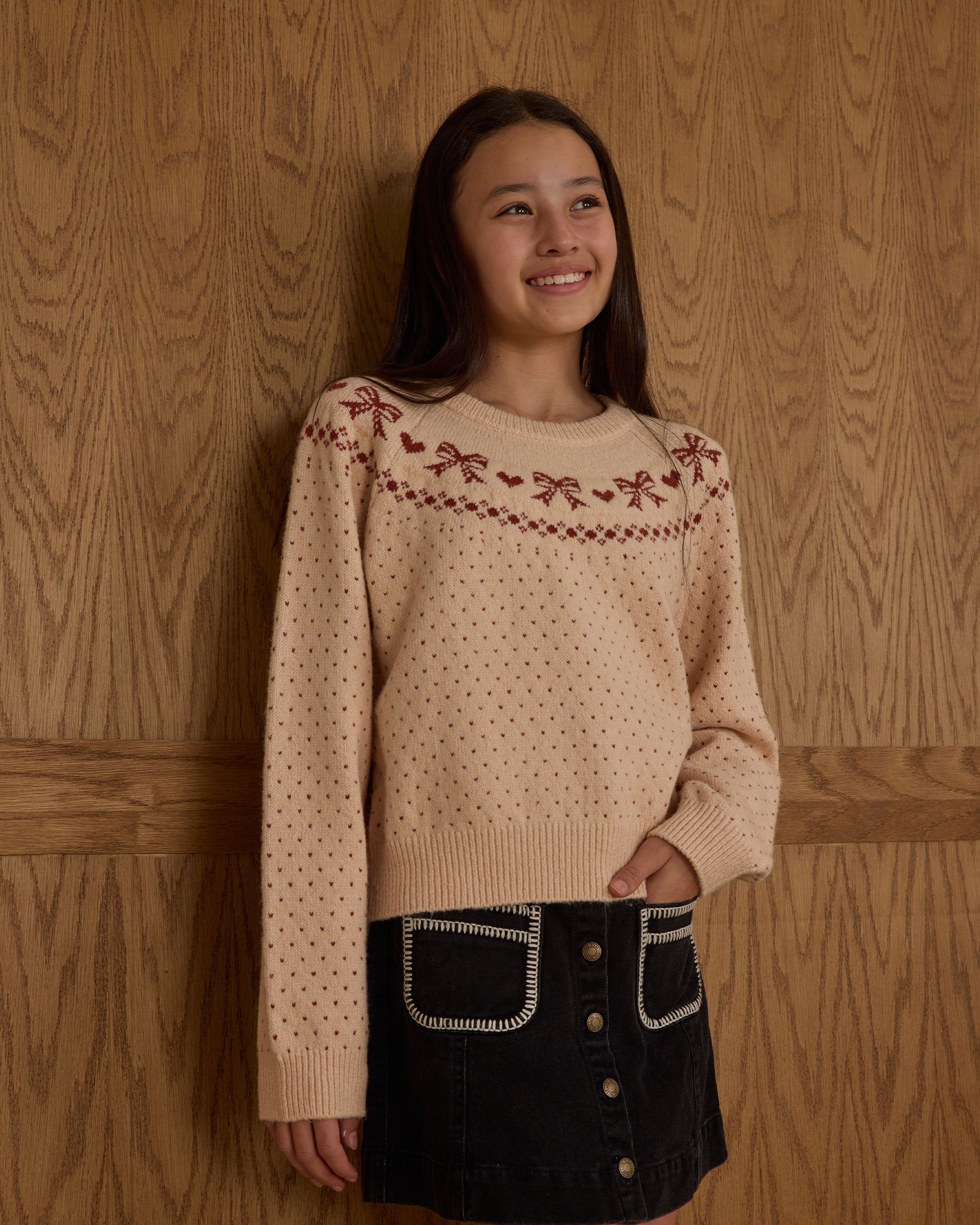 RC | Tween | BOWS FAIR ISLE SWEATER