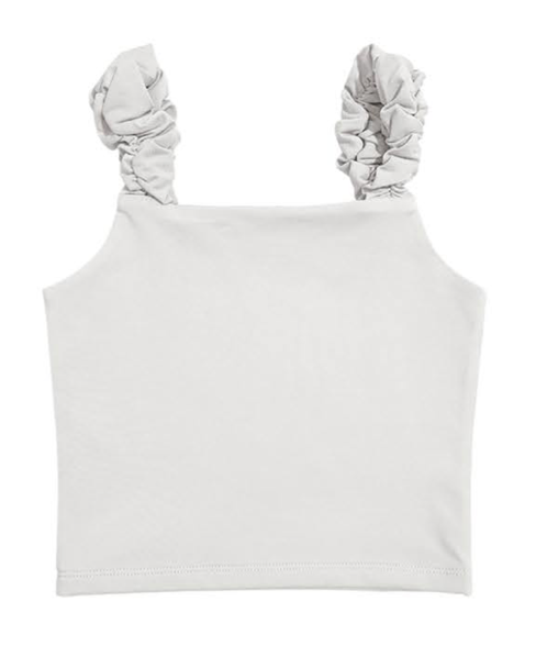 LO | Scrunch Strap Tank | White