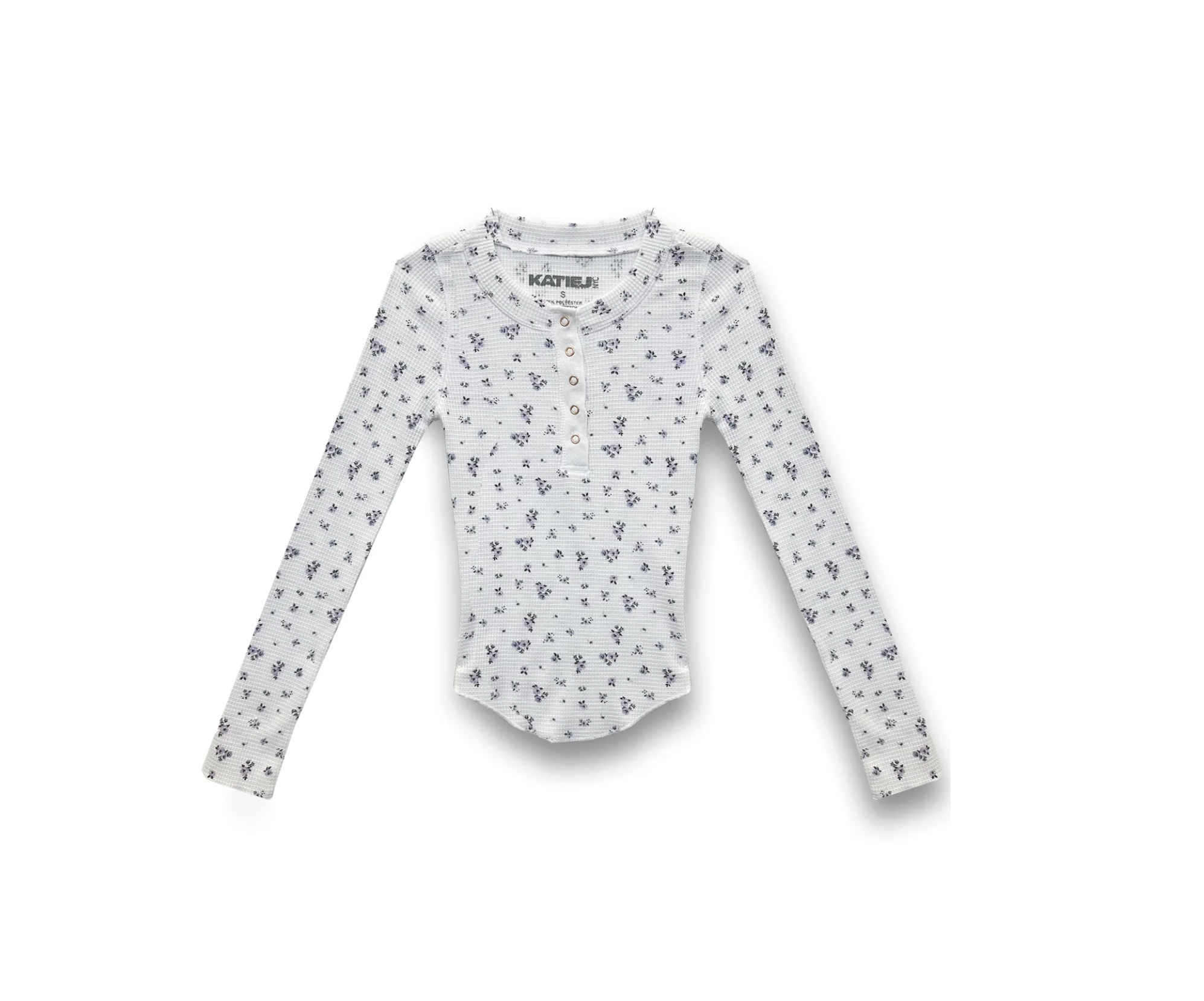 KJ | Cooper White Ditsy Floral Henley