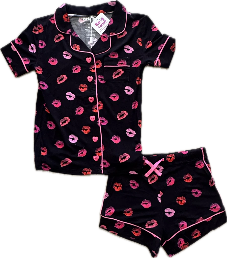 KJ | TEEN | Lynn Lips Black PJs