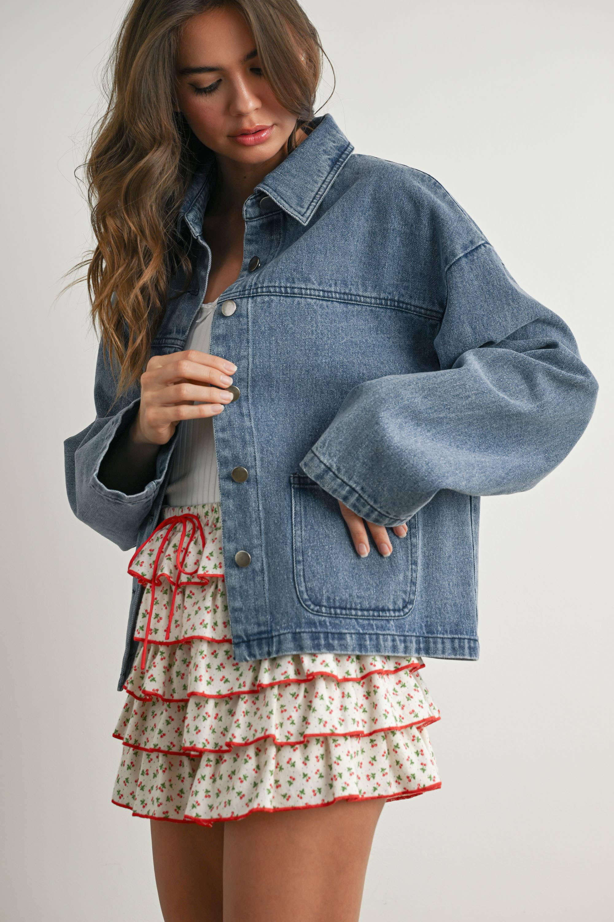BM | TEEN | WOMENS |  Jean Jacket Button Down