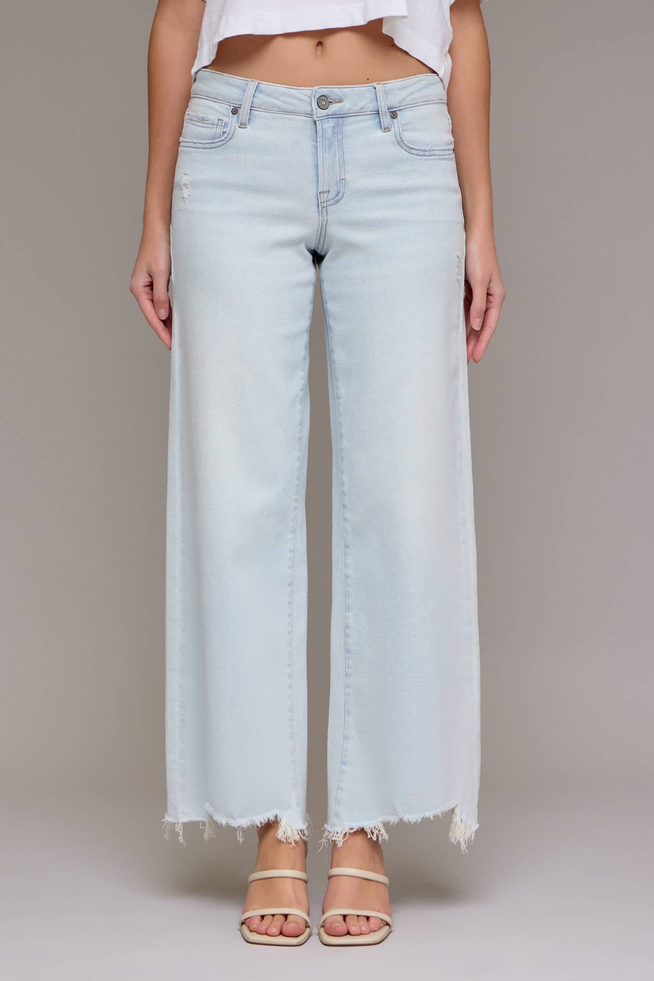 H | Super Light Inseam Mid rise Wide Leg