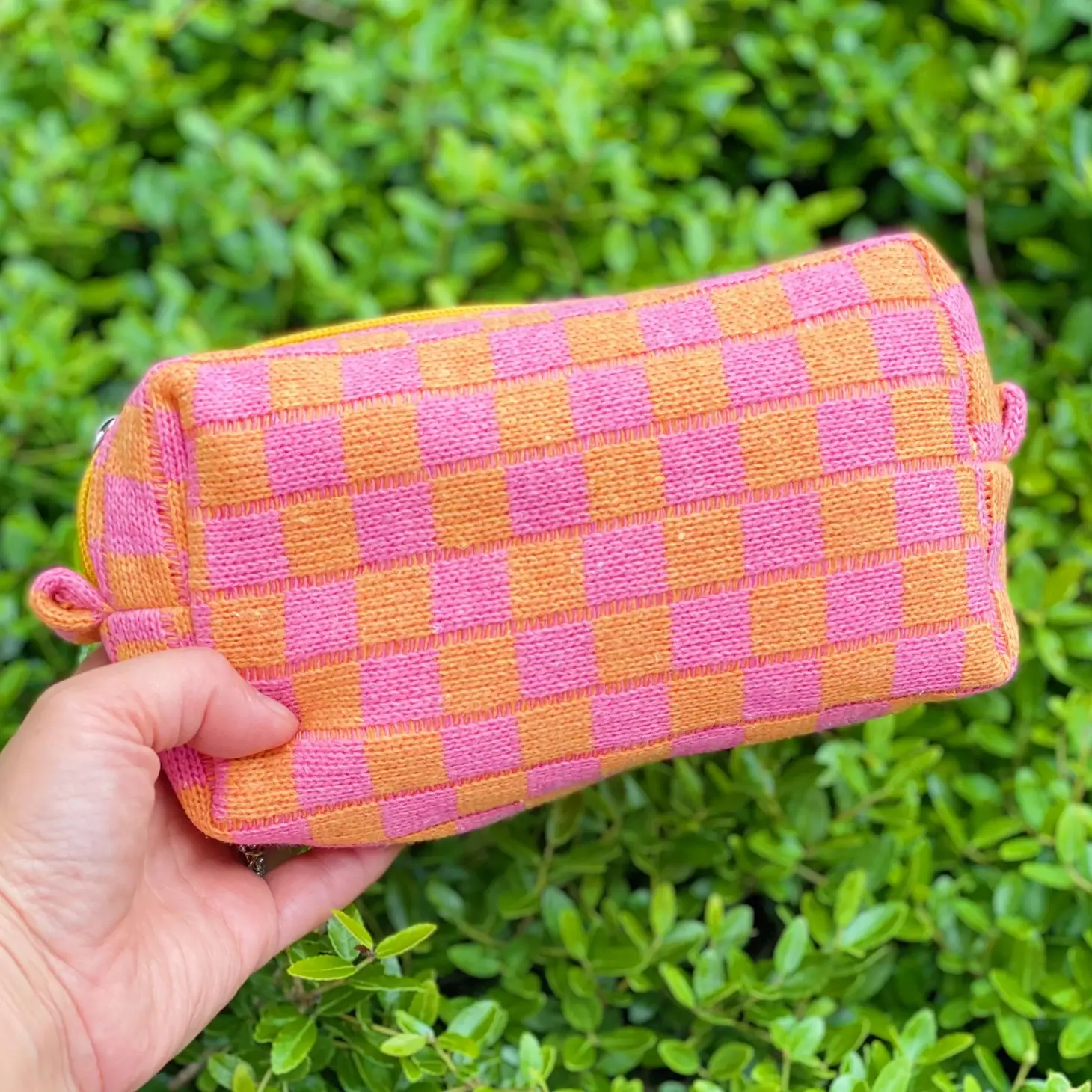 LP | Checkered Cosmetic Bag