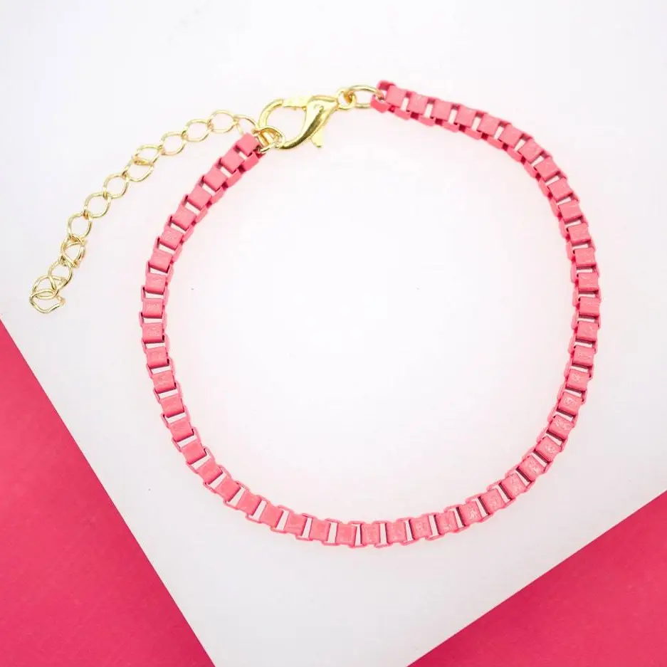 LP | Enamel Box Chain Bracelet