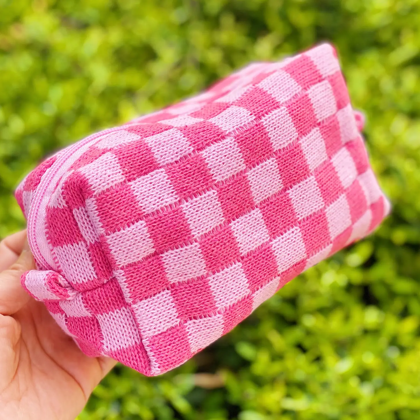 LP | Checkered Cosmetic Bag