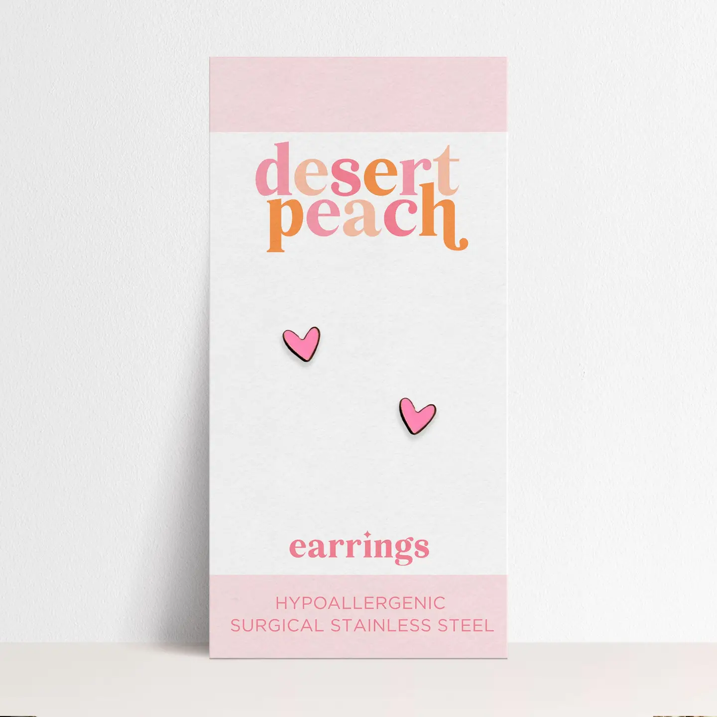 LP | Pink Hearts Stud Earrings