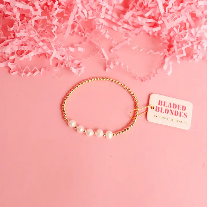 BB | Tatum Pearl Bracelet in Gold