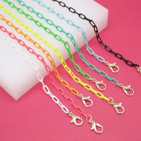 LP| Enamel Paper Clip Chain Necklace