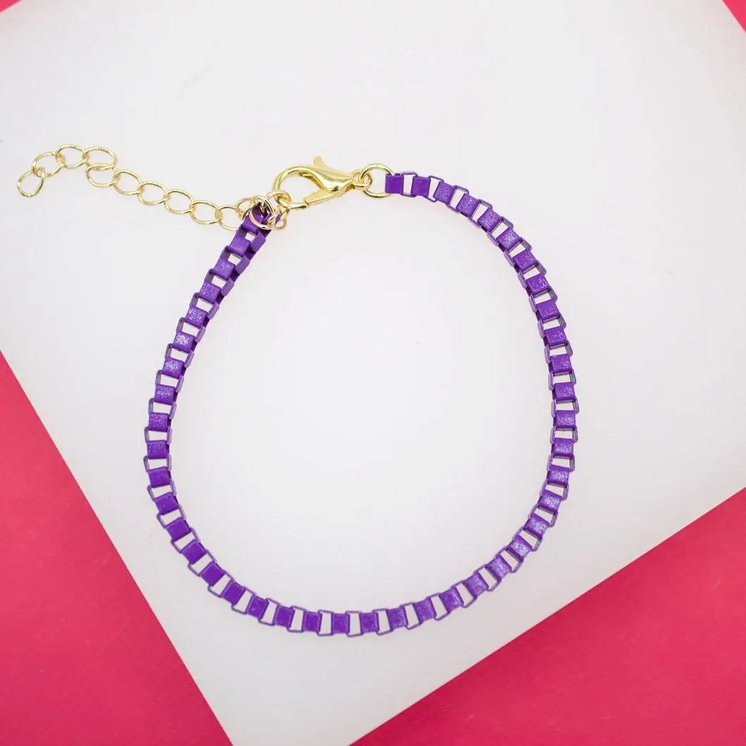 LP | Enamel Box Chain Bracelet