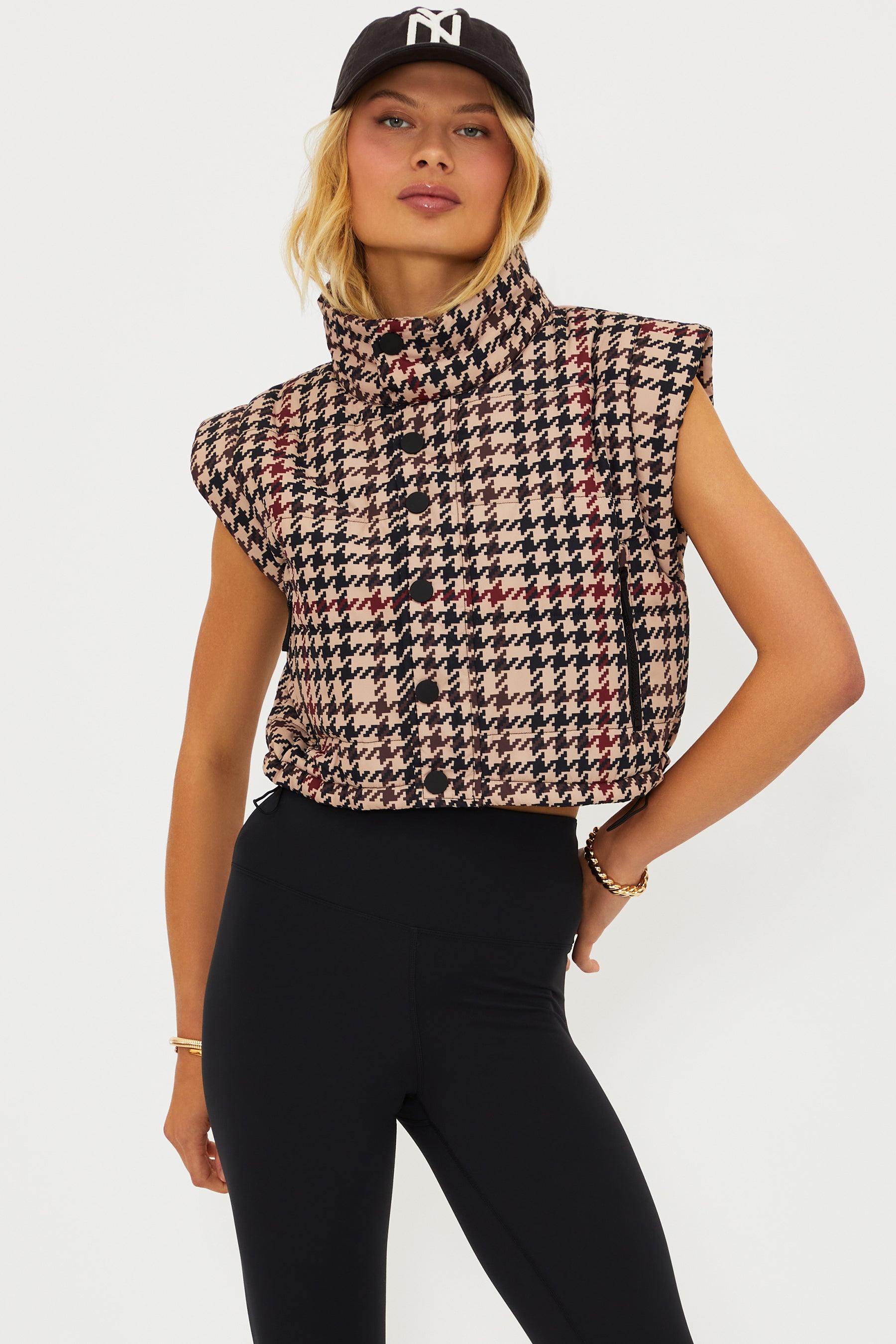 BR | TEEN | WOMENS | Canyon Puffer Vest Houndstooth