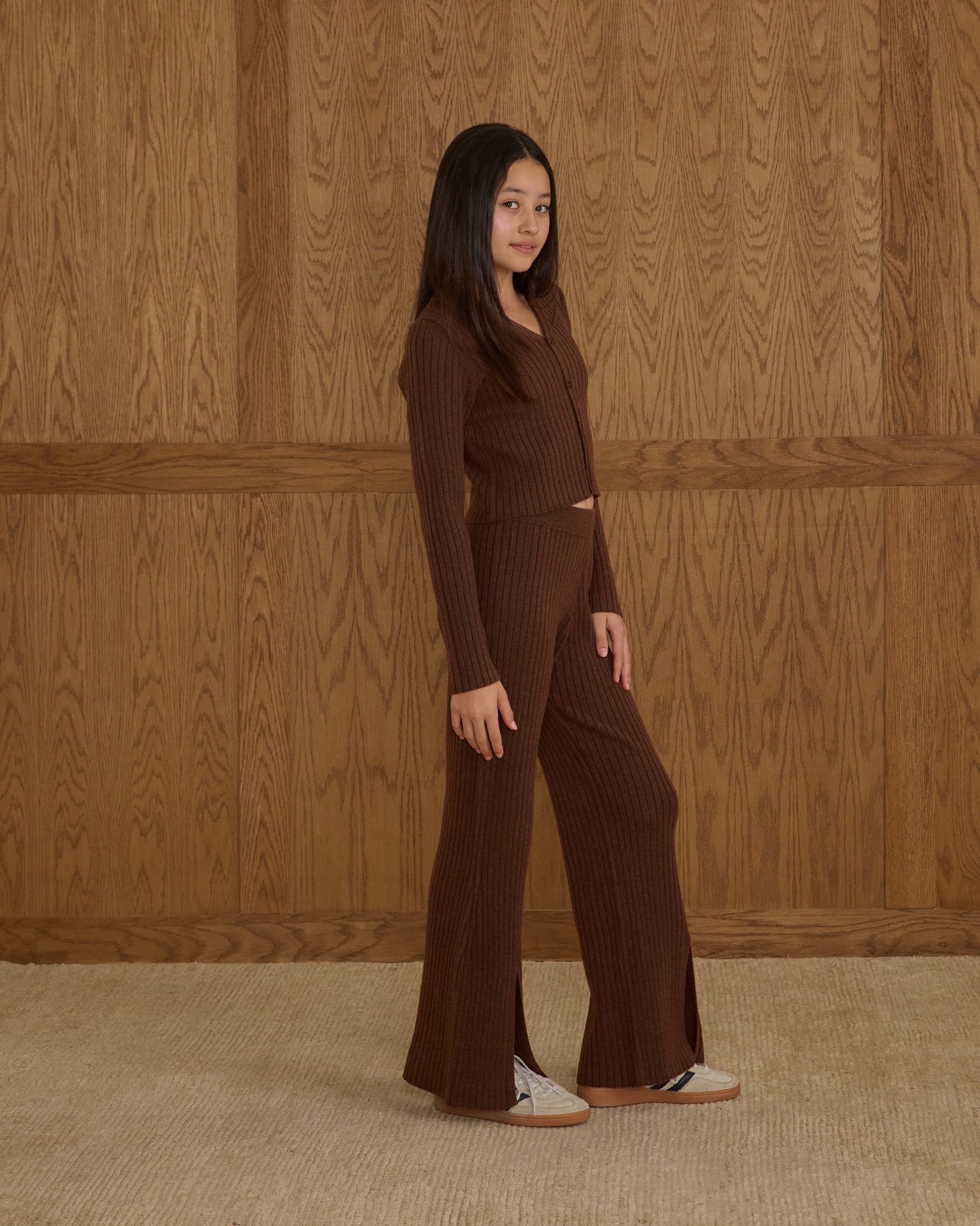 RC | Tween | Teen | RIBBED KNIT PANT || Brown