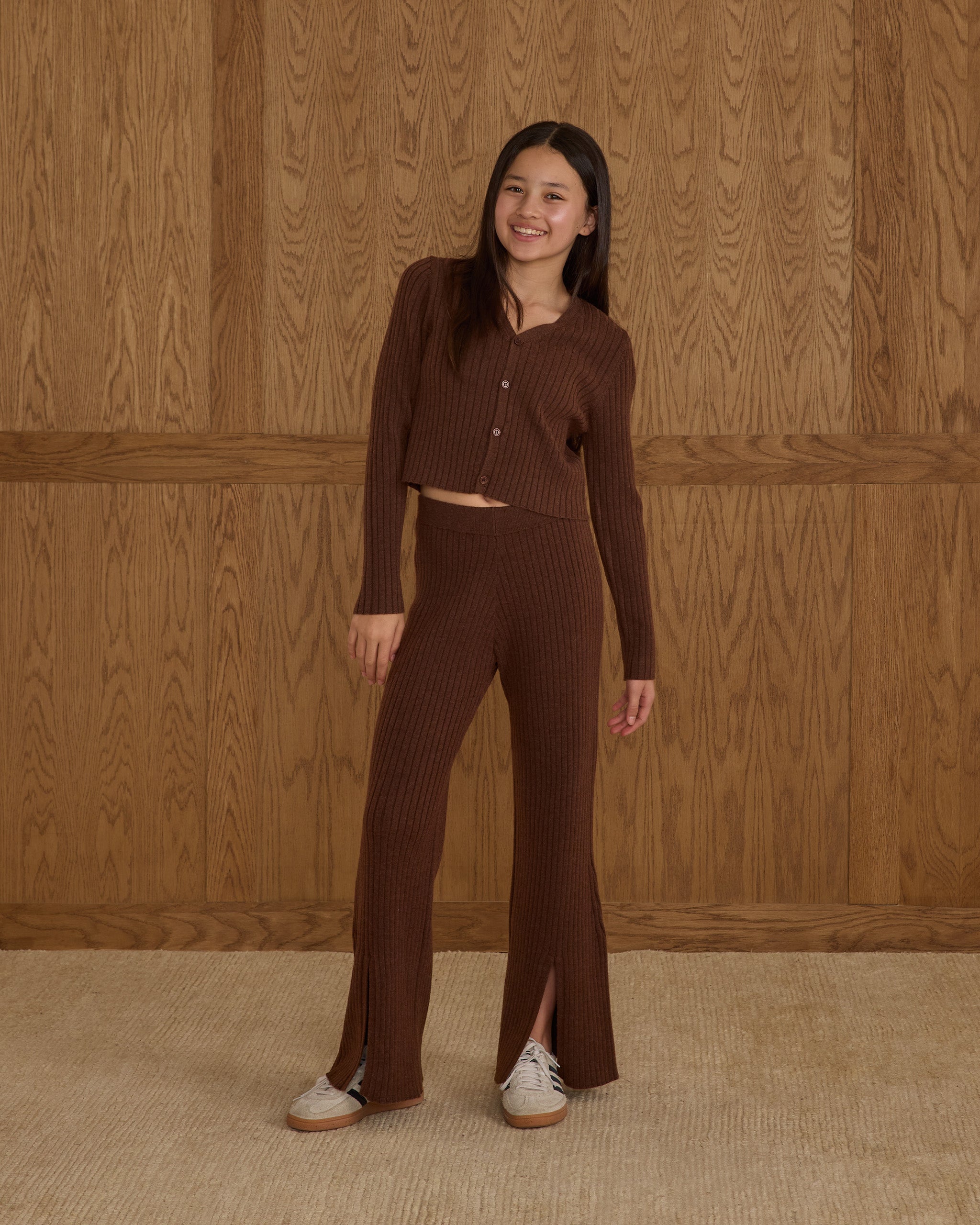RC | Tween | Teen | RIBBED KNIT PANT || Brown
