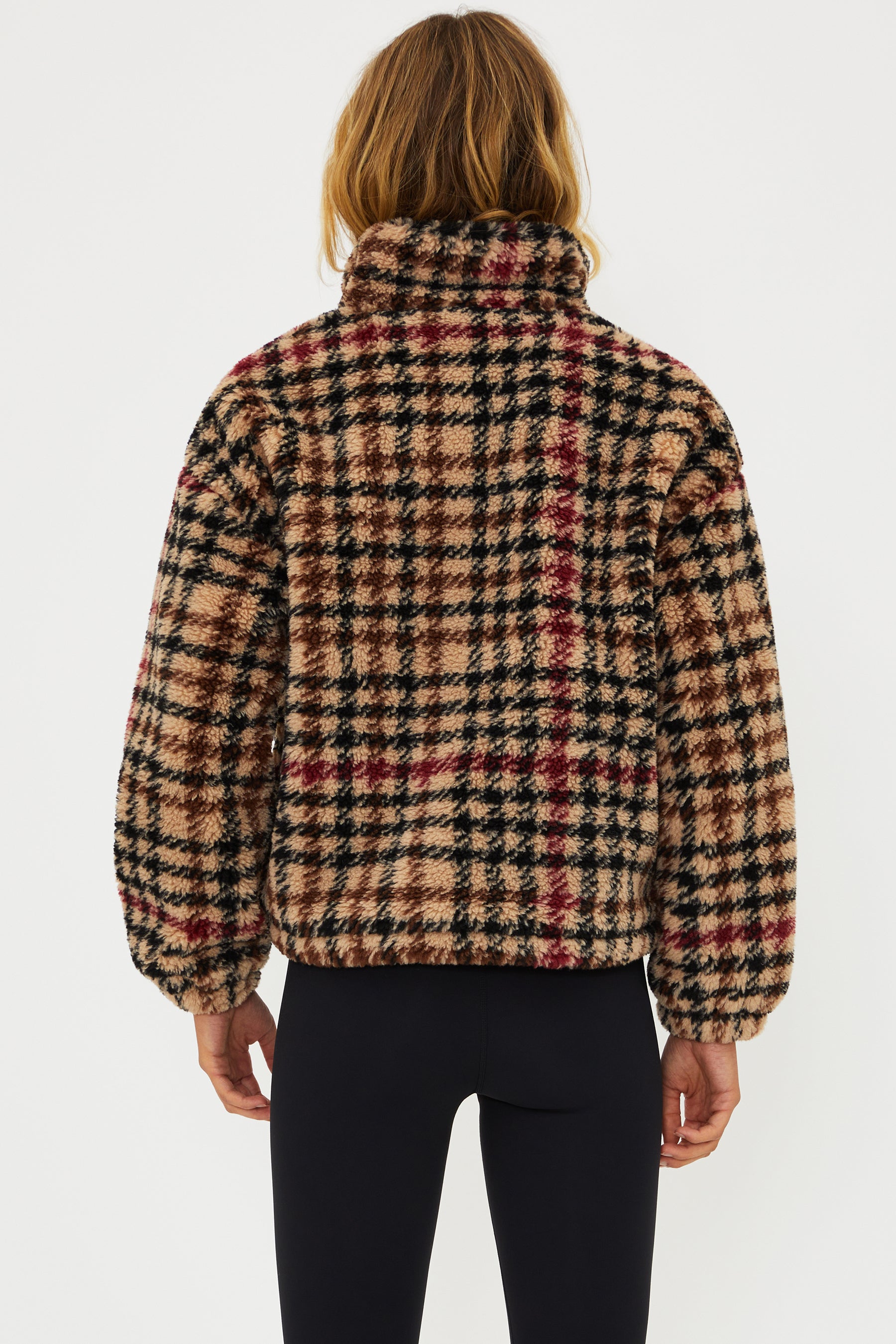 BR | TEEN | WOMENS | Leona Sherpa Midnight Houndstooth